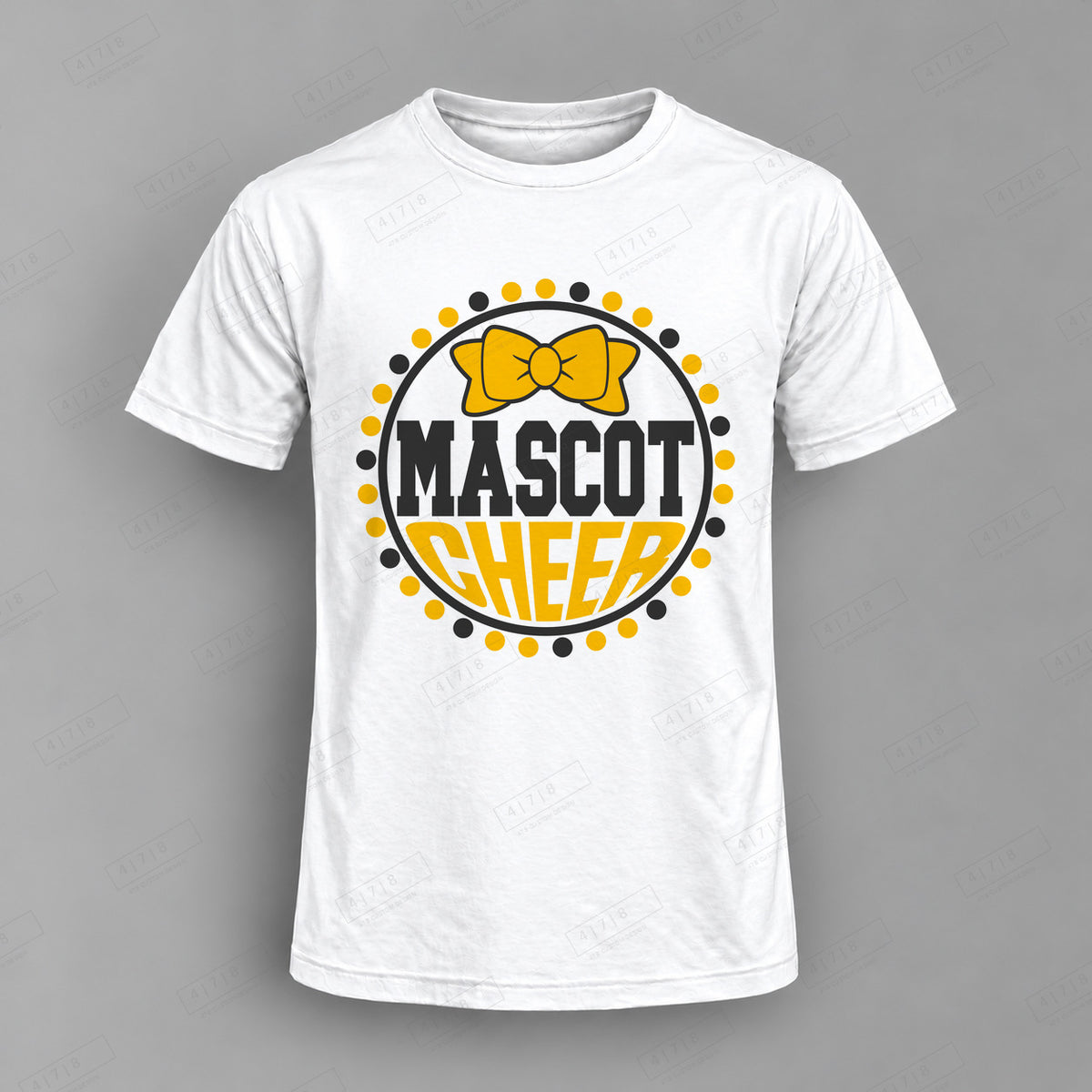 Custom Cheer Design 2-0032sc Top white shirt mockup with 478 Custom Design watermark