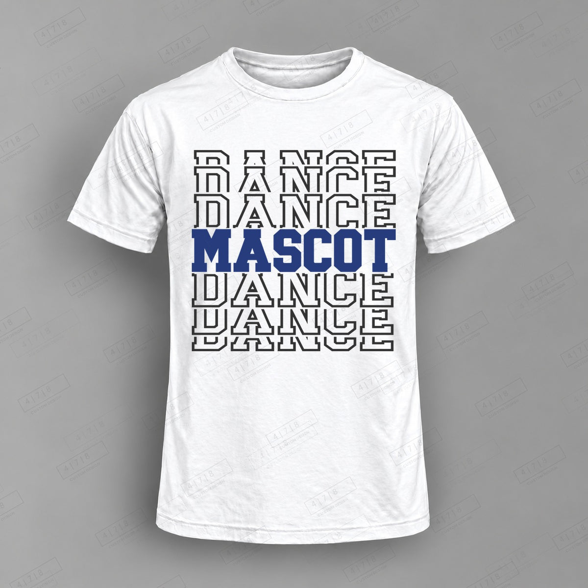 Custom Dance Design 2-0018 Top on white shirt, 478 Custom Design watermarked mockup