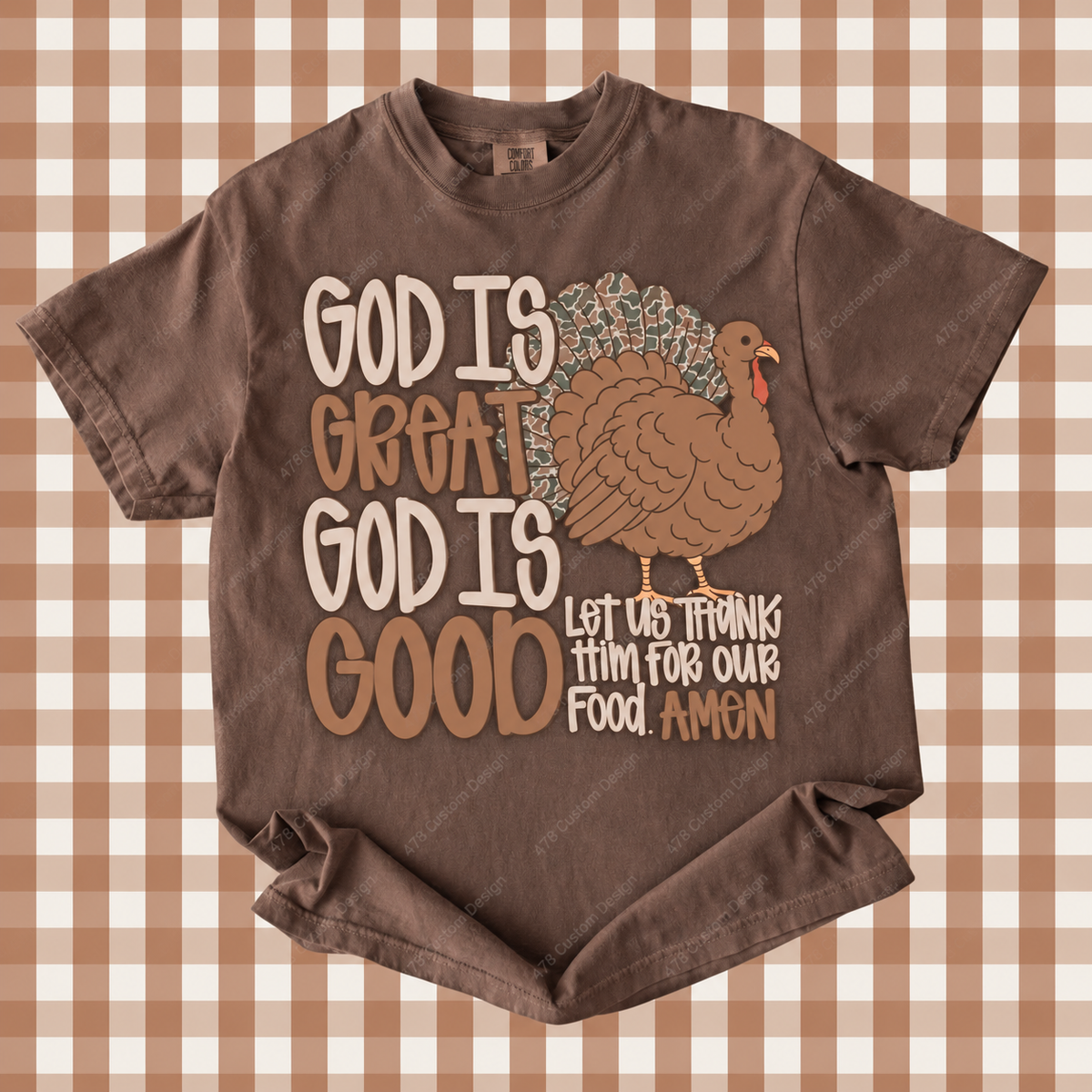 God Is Great God Is Good Camo Turkey apparel mockup – 478 Custom Design