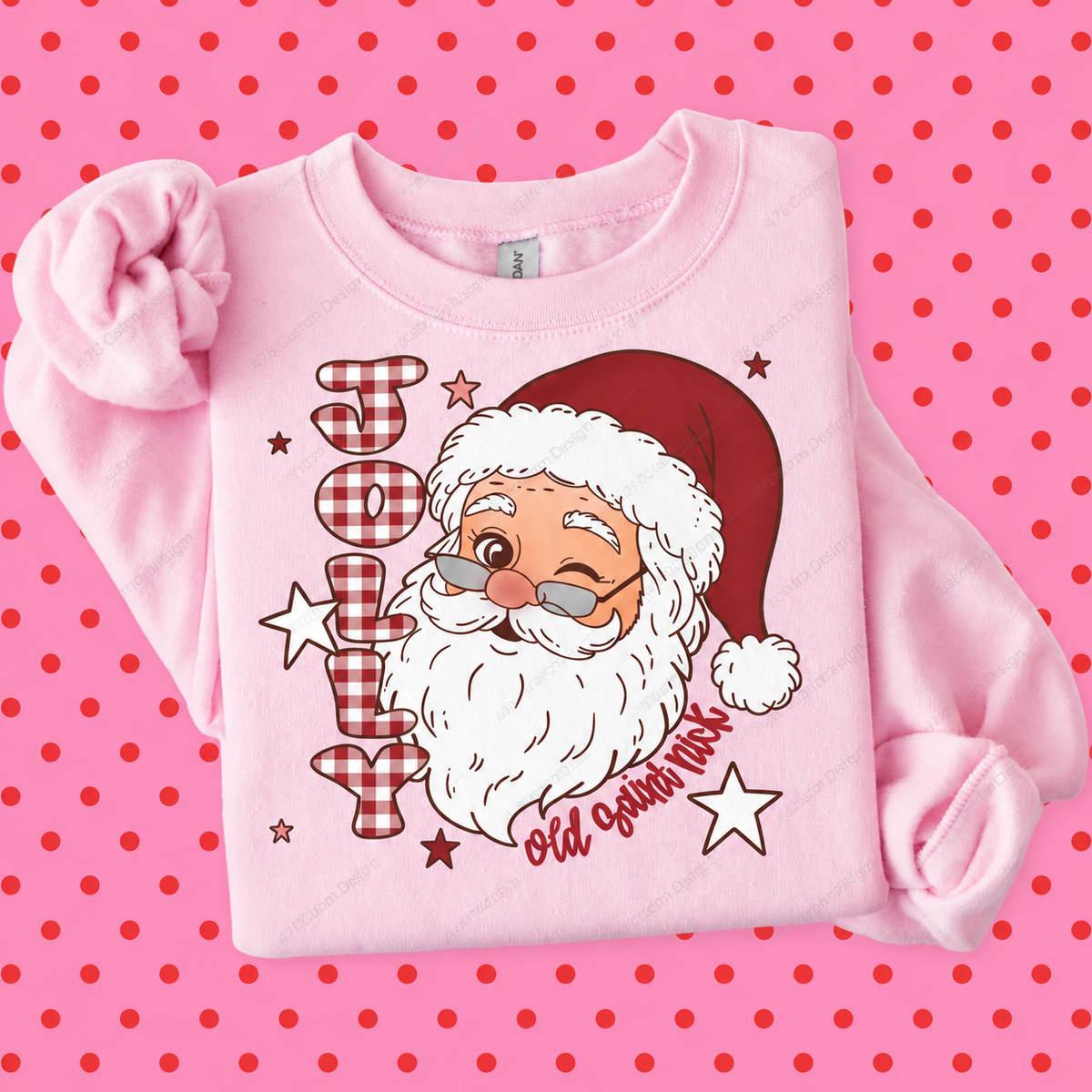 Jolly Old Saint Nick apparel mockup – 478 Custom Design