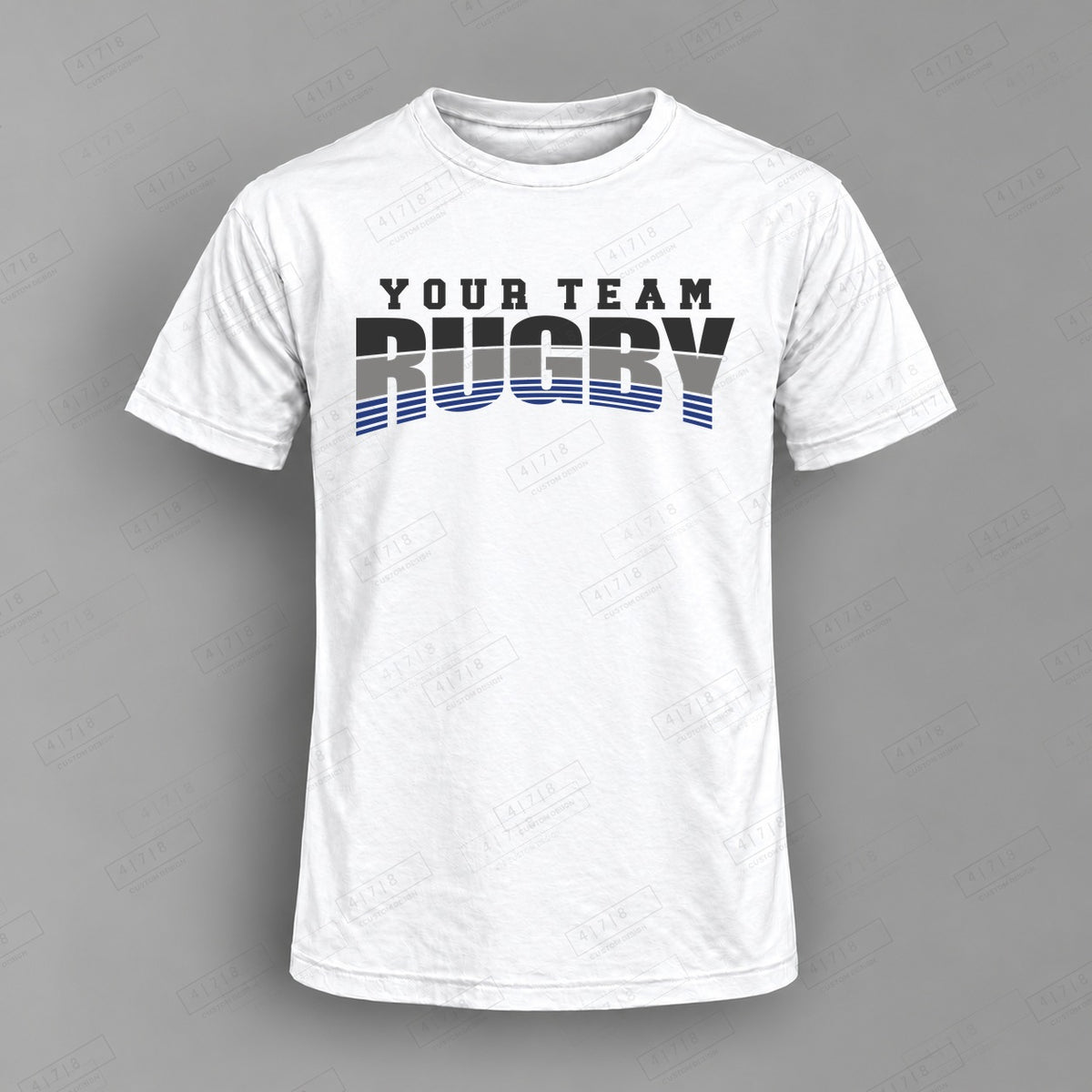 Custom Rugby Design 1-001 Top on white shirt, 478 Custom Design watermarked mockup