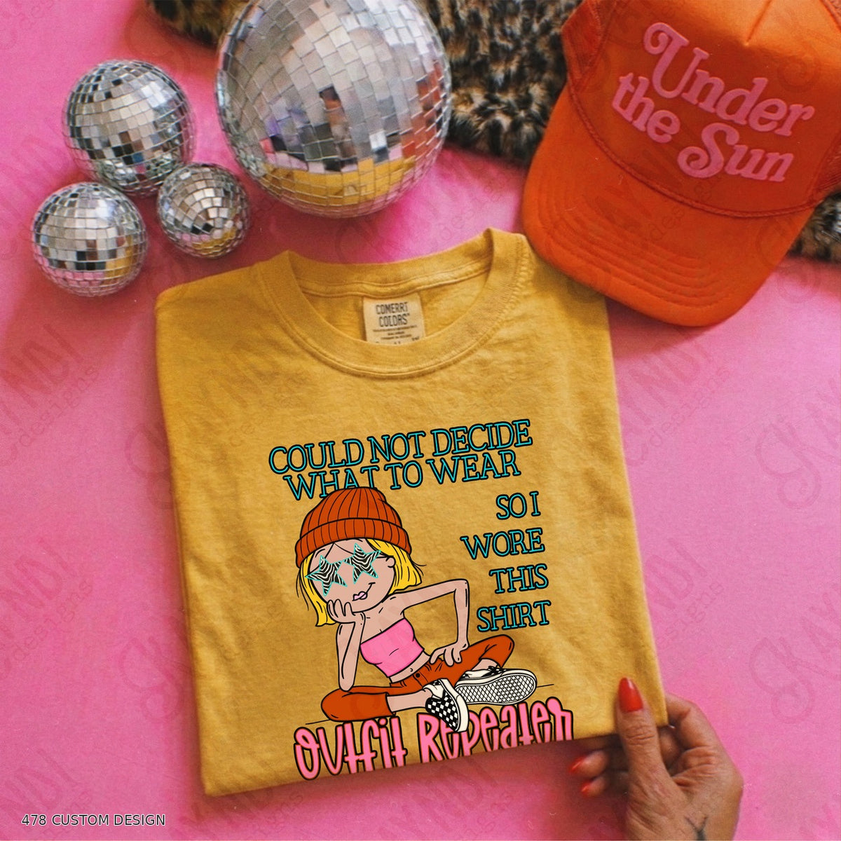 Outfit Repeater Top garment mockup with 478 Custom Design watermark