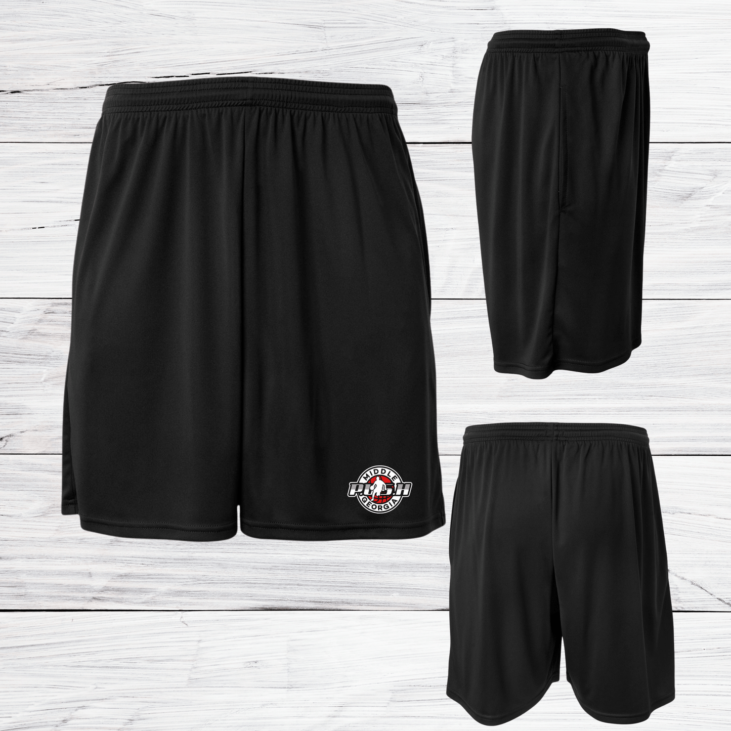 PUSH Basketball Mens Shorts w/ Pockets 7" Inseam