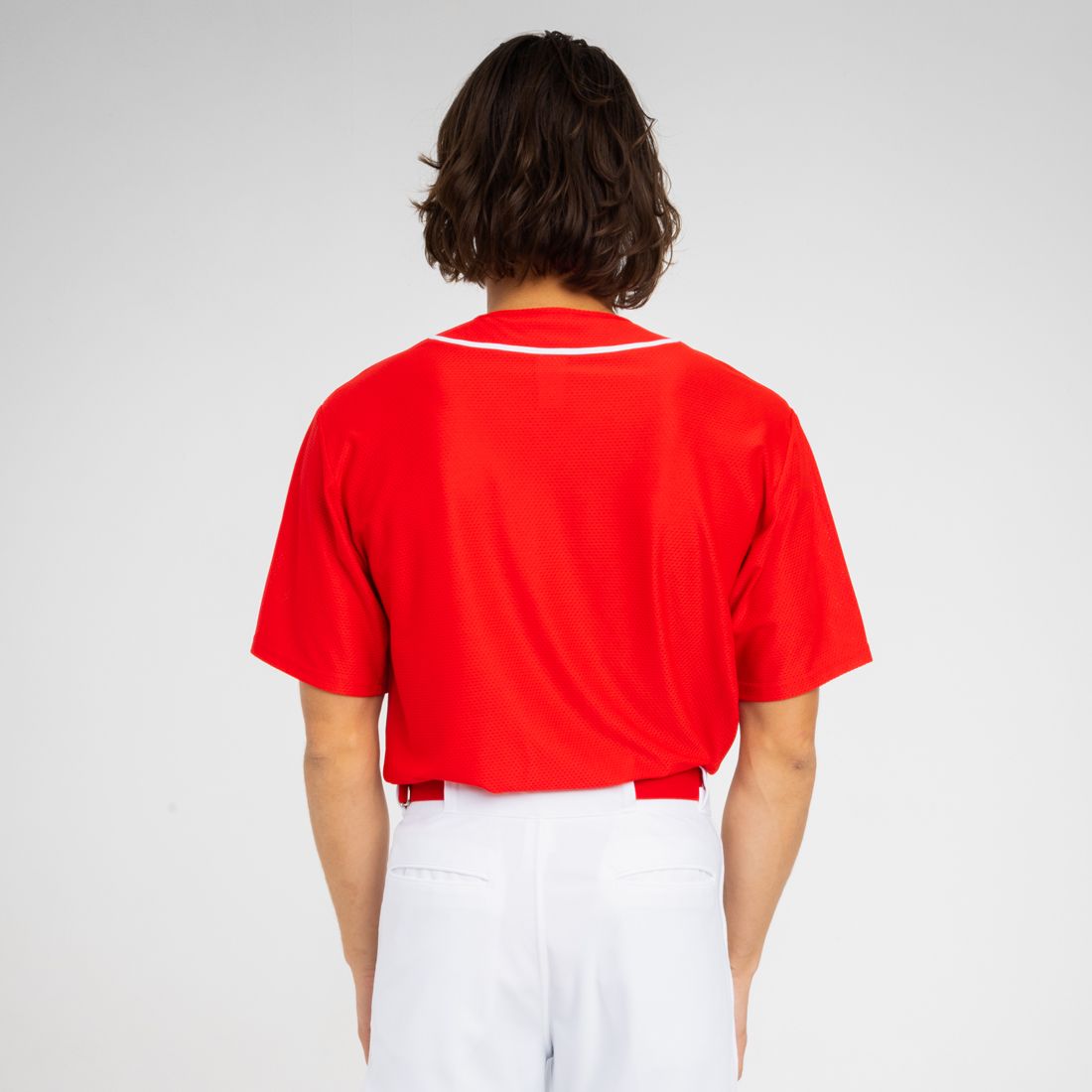 CUSTOM JERSEY-Short Sleeve Full Button Baseball Top