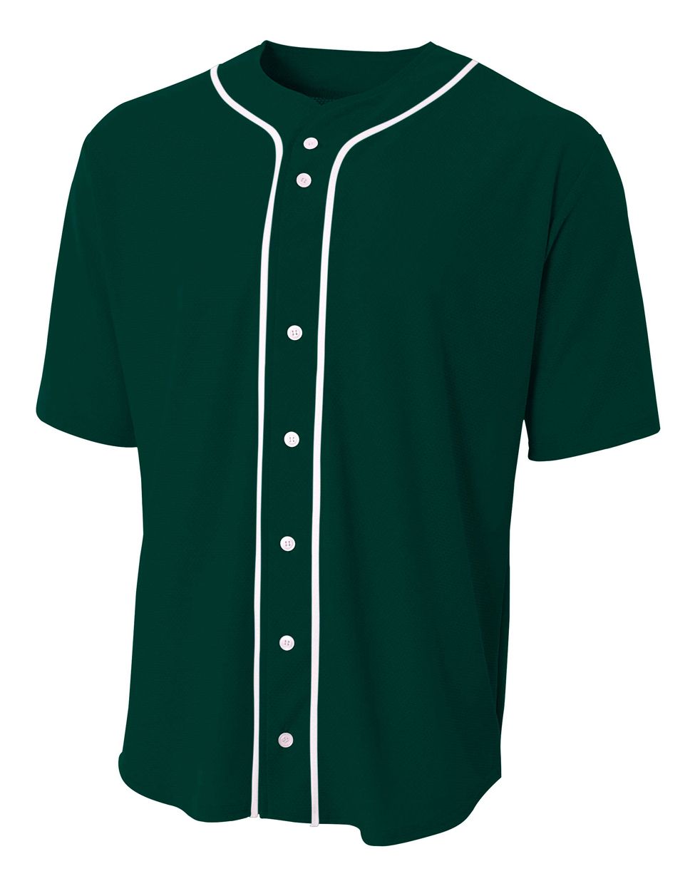CUSTOM JERSEY-Short Sleeve Full Button Baseball Top