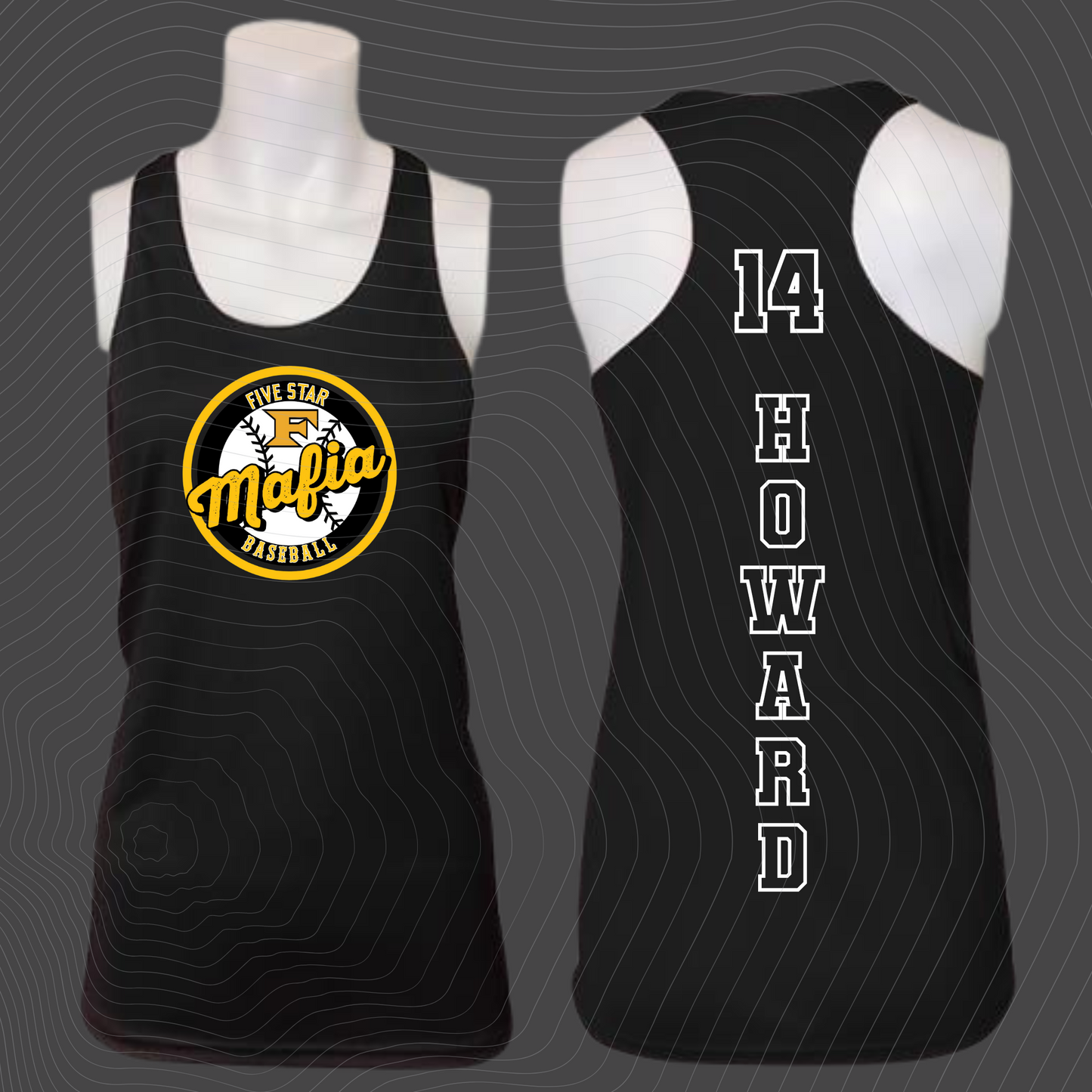 Design B- Black- Tank Top