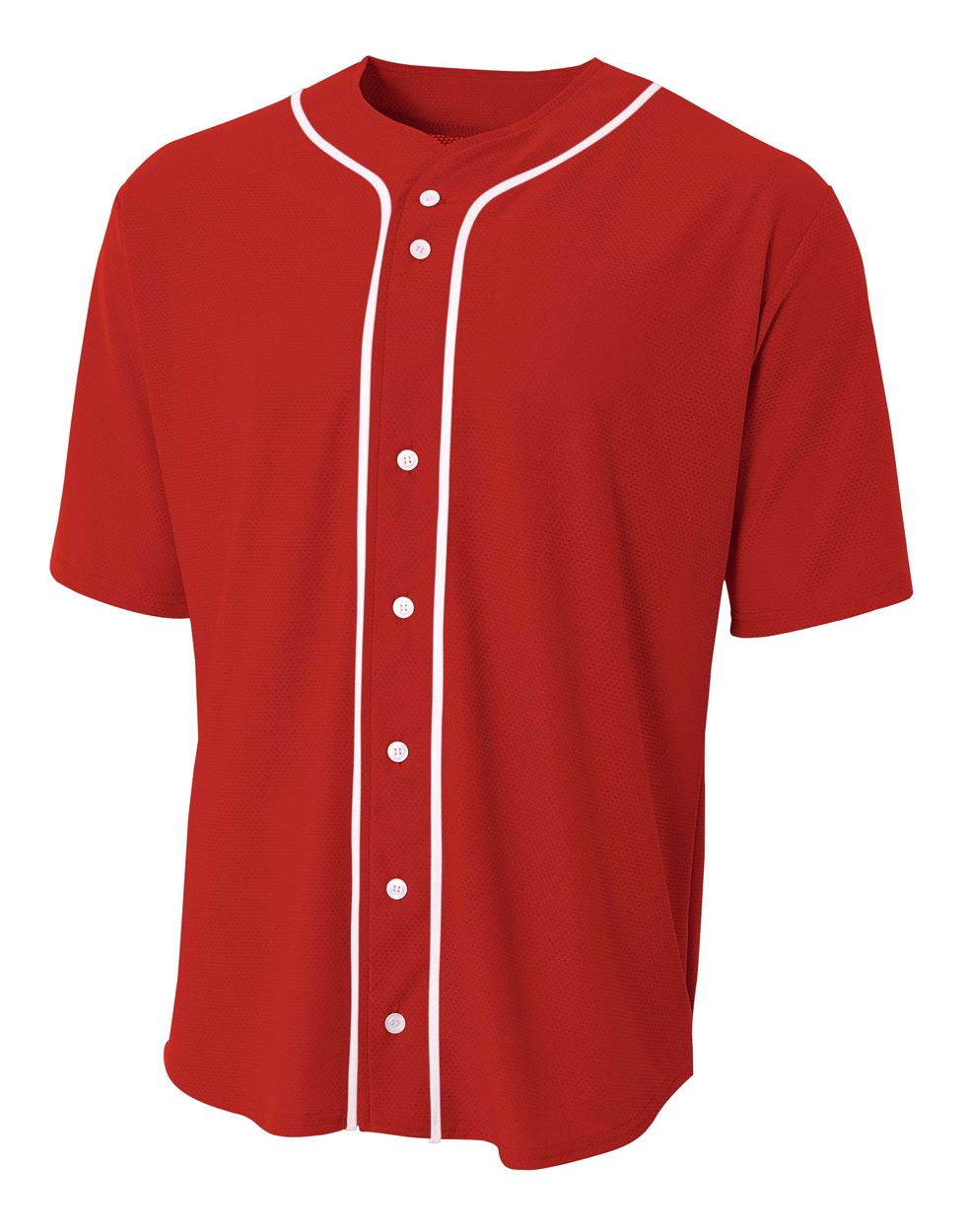 CUSTOM JERSEY-Short Sleeve Full Button Baseball Top