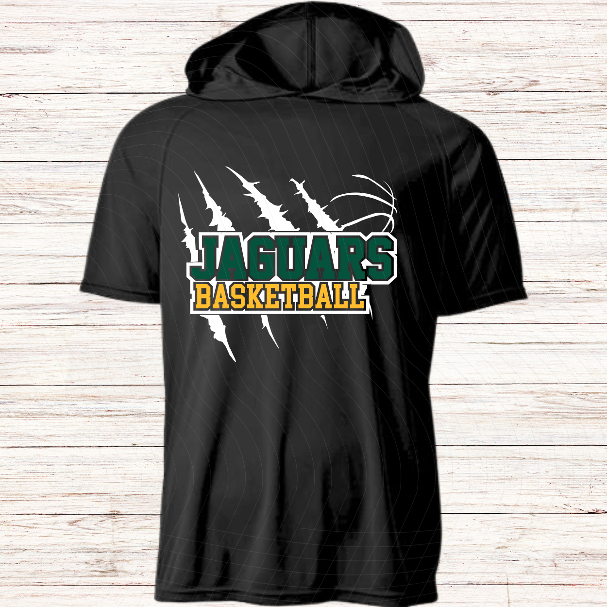 Jupiter Jaguars Basketball -Design D-Dri Fit Short Sleeve w/ Hood