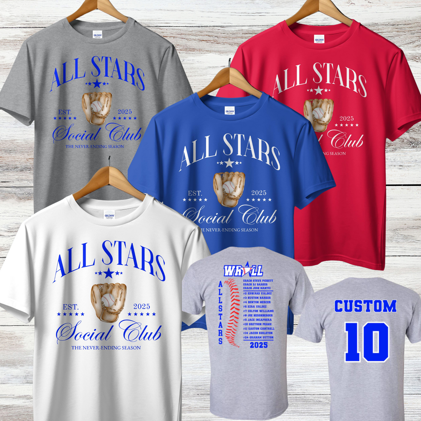 WRALL All Stars- Design 7- Short Sleeve or Tank All Colors