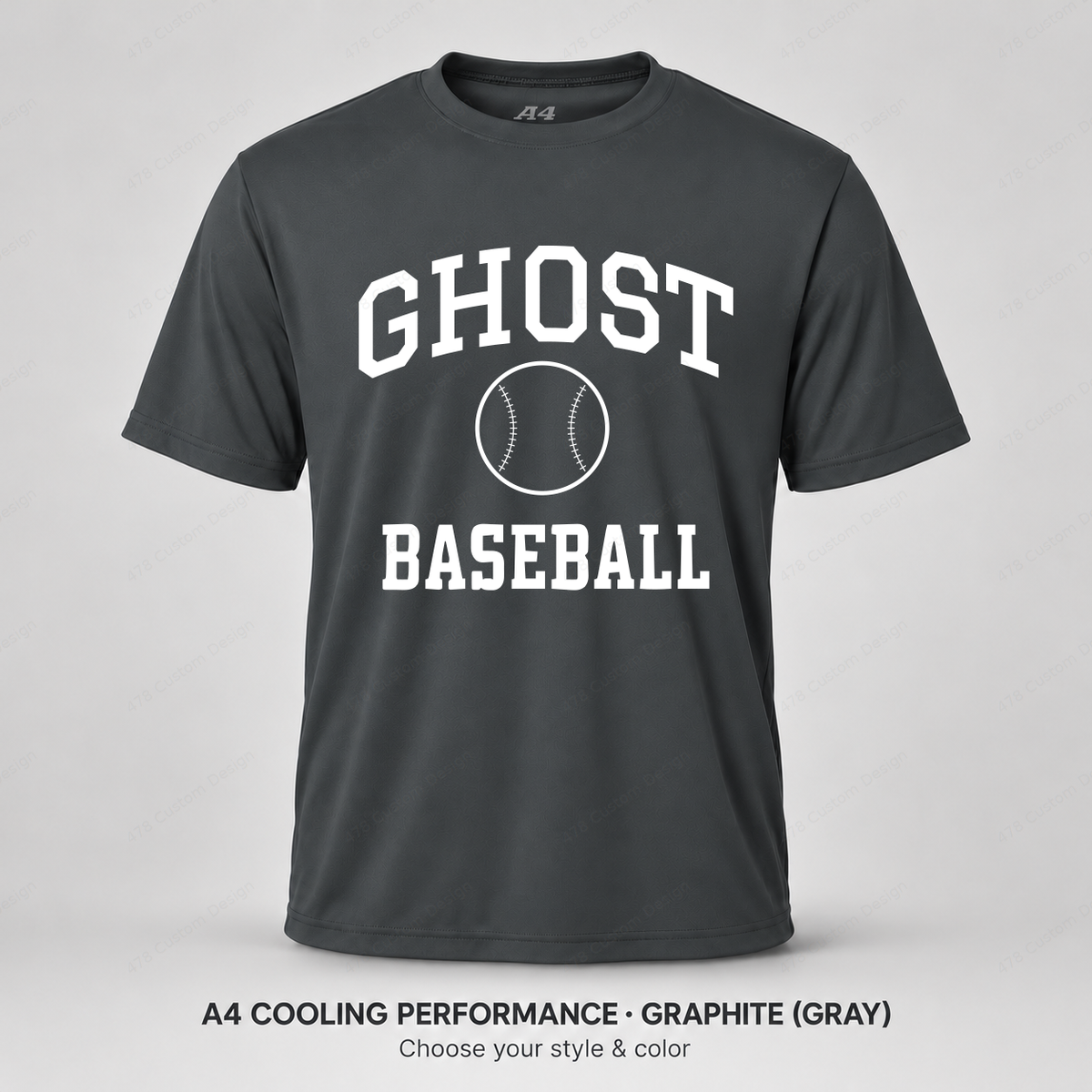 Ghost Baseball Collegiate Baseball Arch — Gray