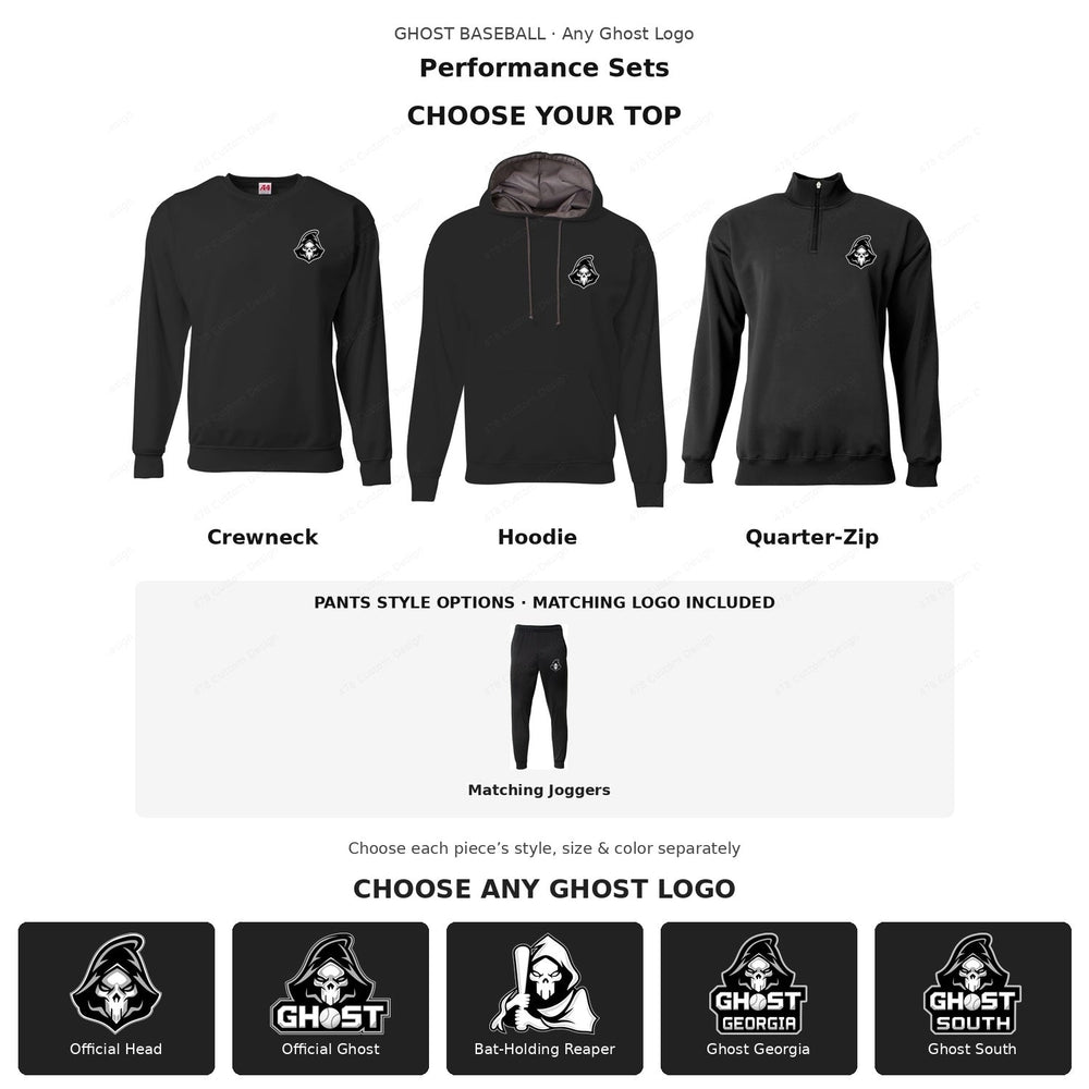 Ghost Baseball — Performance Sets — choose any of five Ghost logos