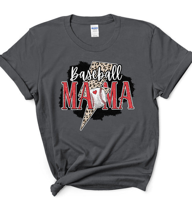 Baseball Leopard Lightning Bolt Short & Long Sleeve T-Shirt