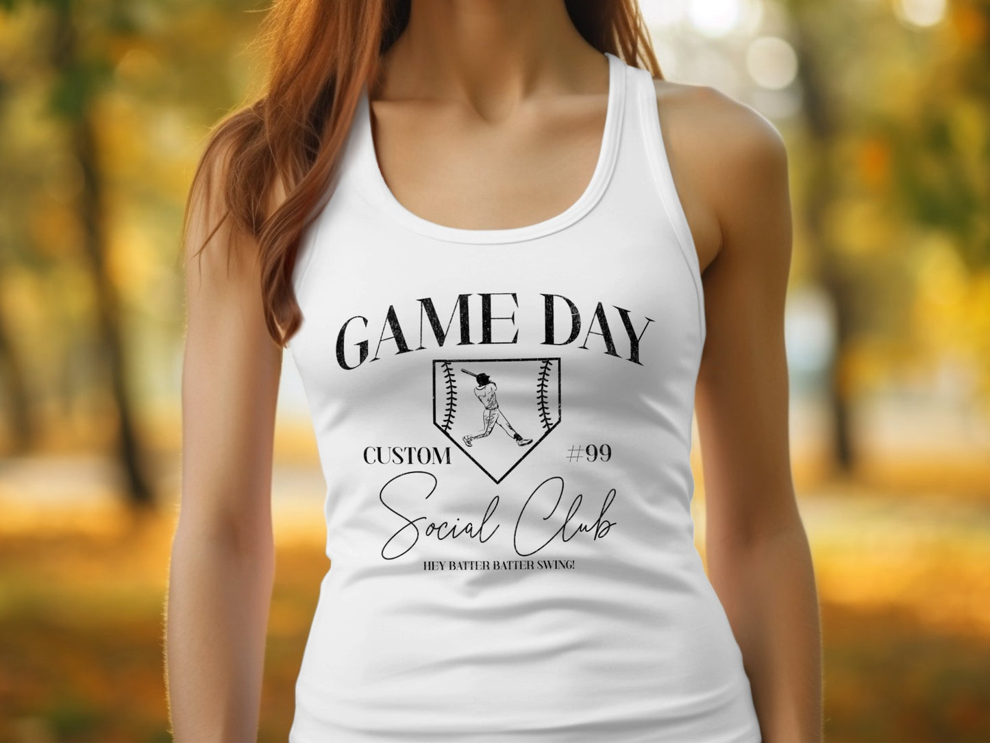 Game Day Social Club- Diamond Design w/Custom Name & Number