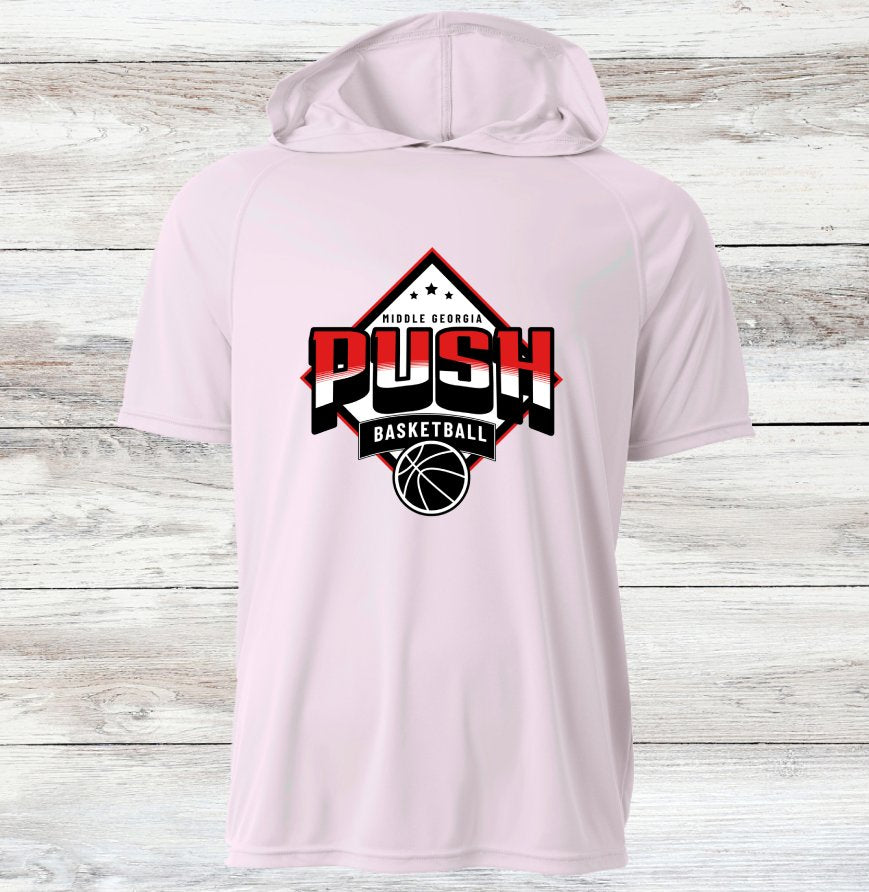 PUSH Basketball Design 5- Hooded T-Shirts (Sleeveless, Short and Long Sleeve)