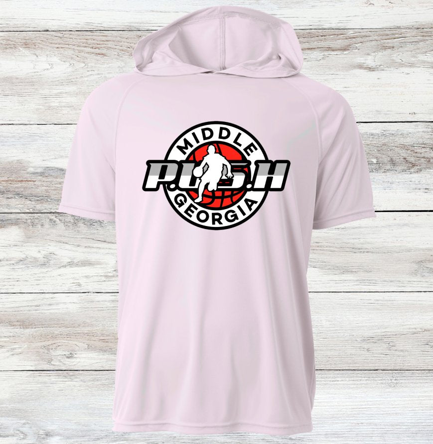 PUSH Basketball Design 1- Hooded T-Shirts (Sleeveless, Short and Long Sleeve)