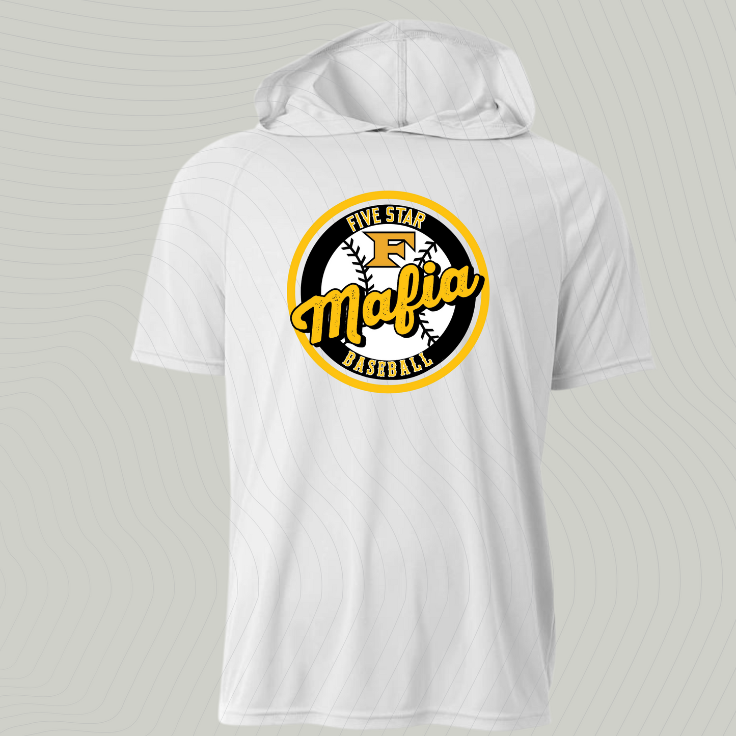 Design B-WHITE- Short/ Long Sleeve with HOOD