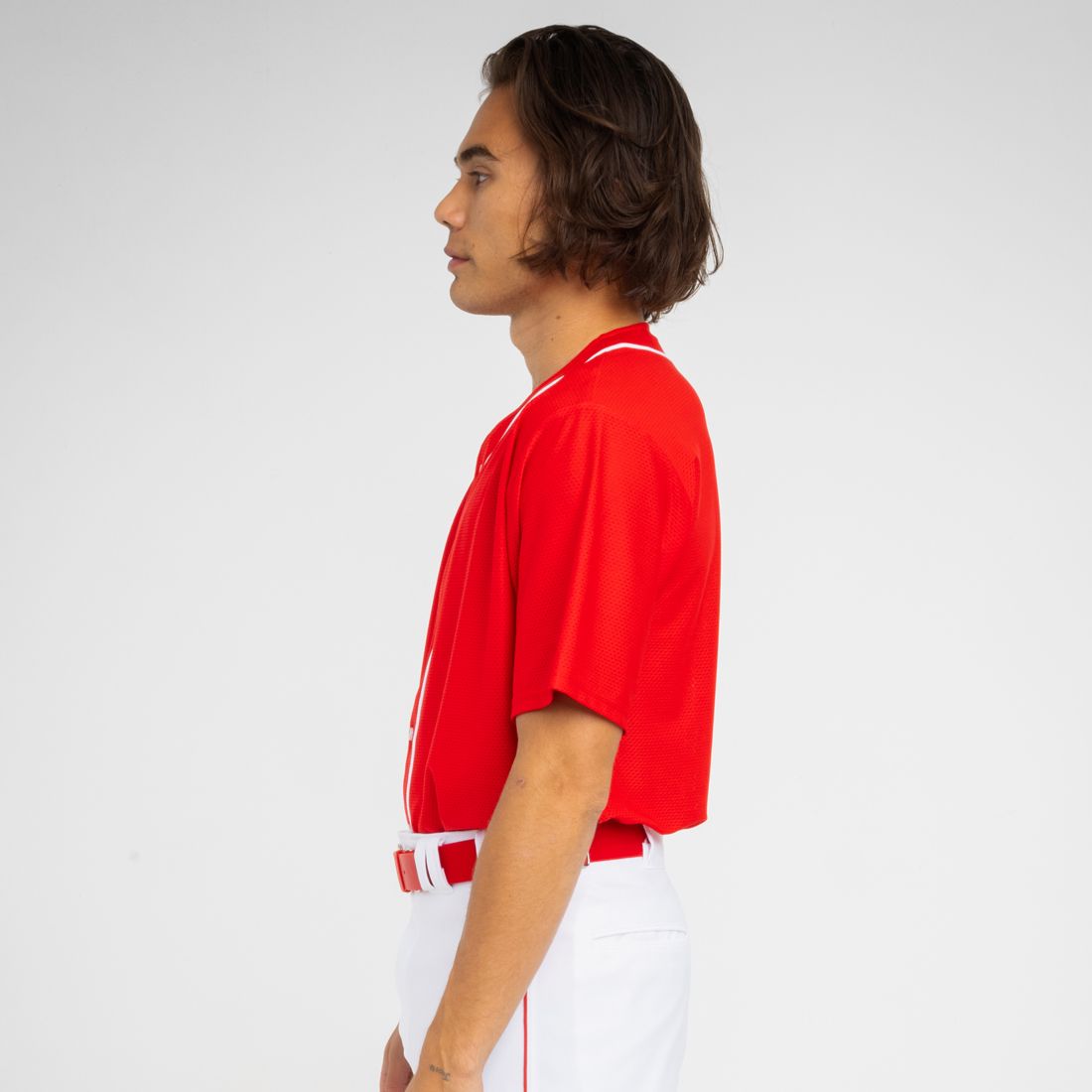 CUSTOM JERSEY-Short Sleeve Full Button Baseball Top