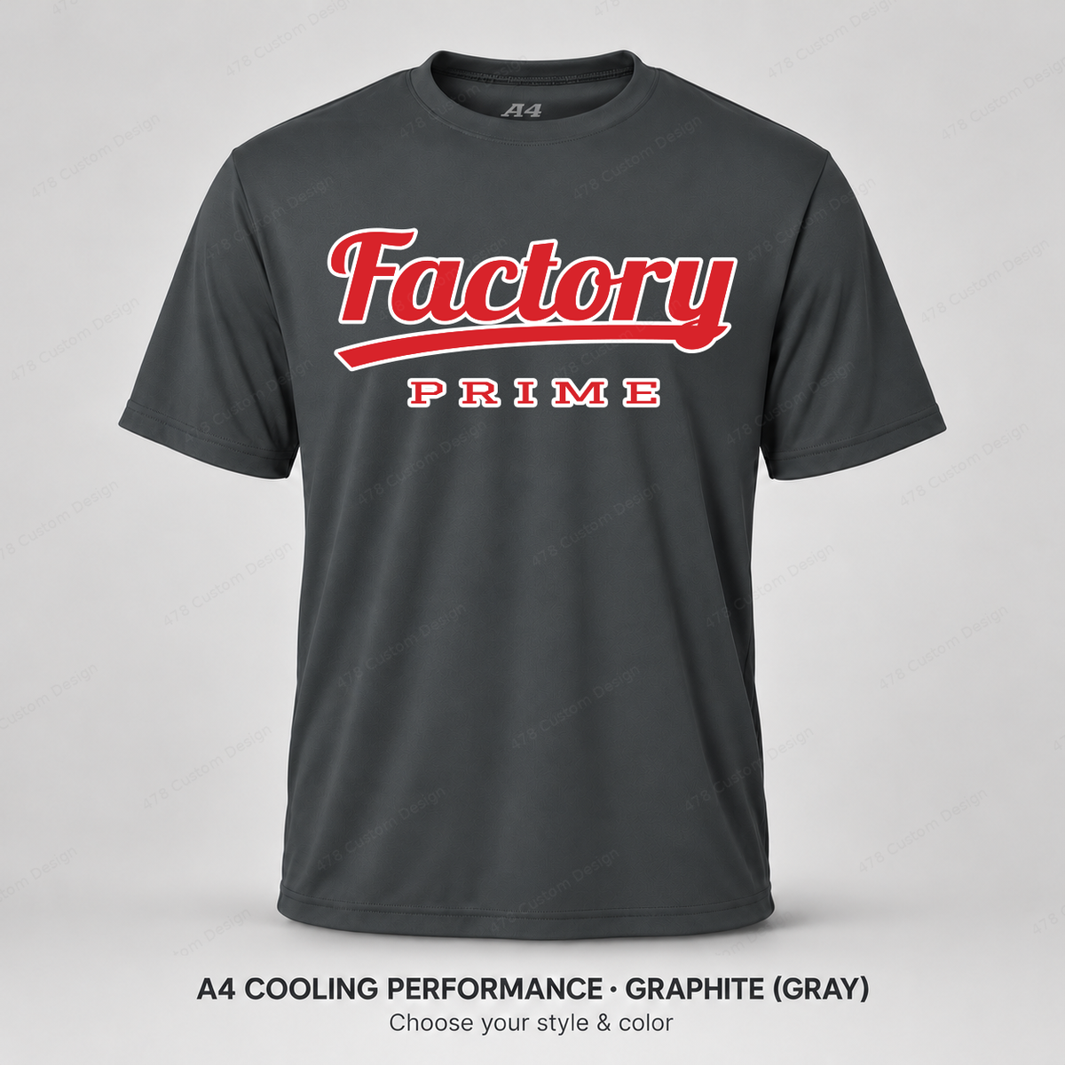Factory Prime Retro Script — A4 performance — Graphite