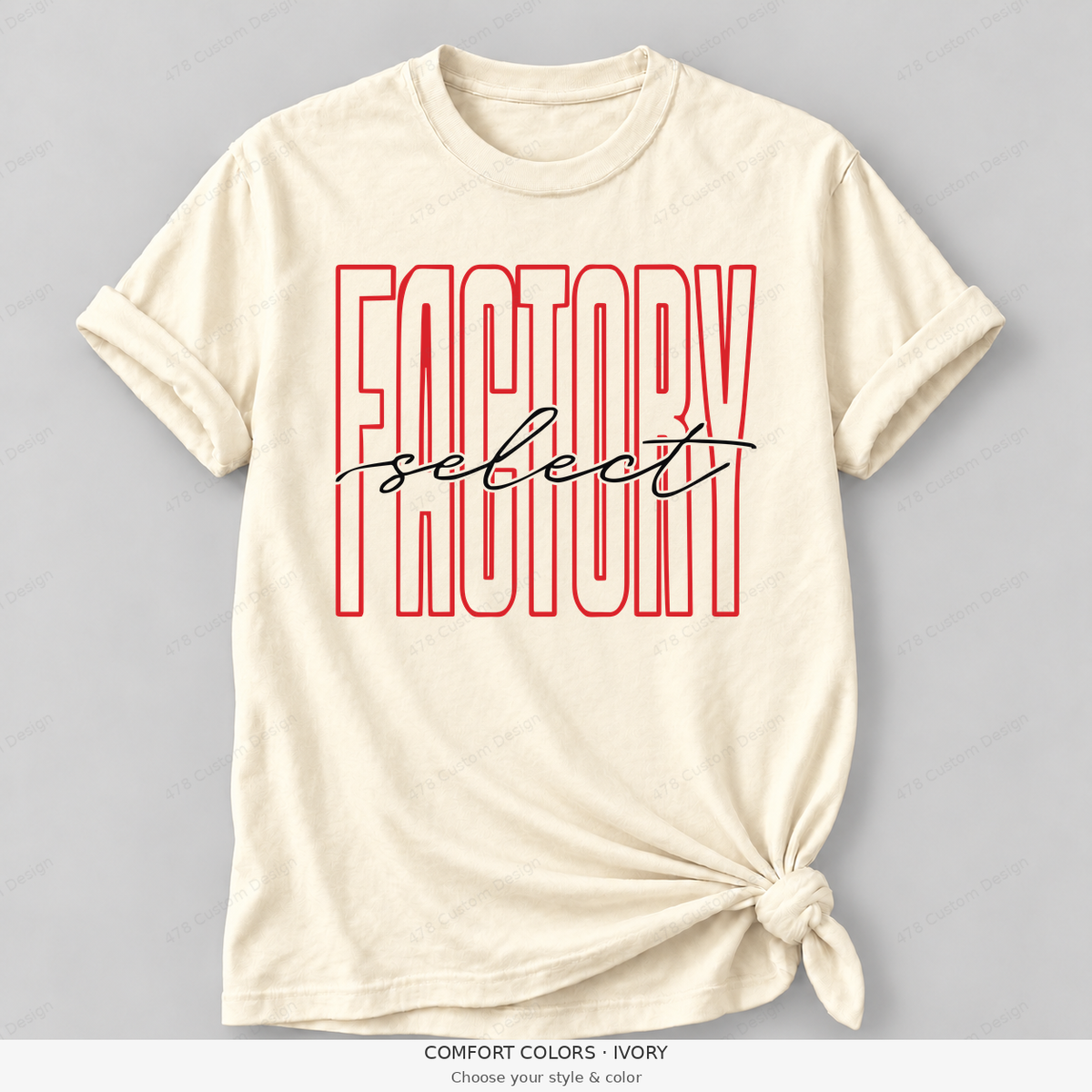 Factory select tall outline — Comfort Colors — Ivory