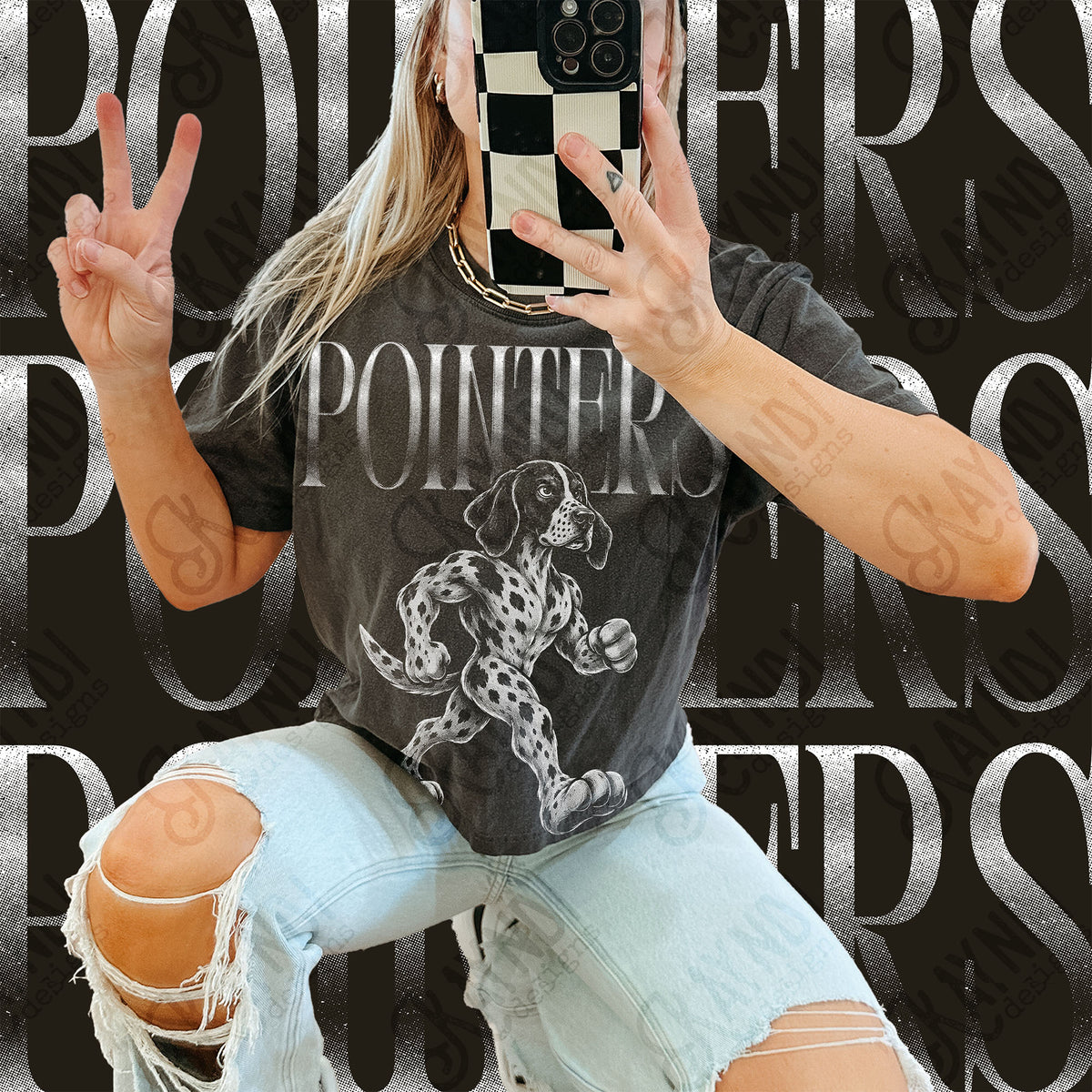 Halftone Pointers Top design mockup