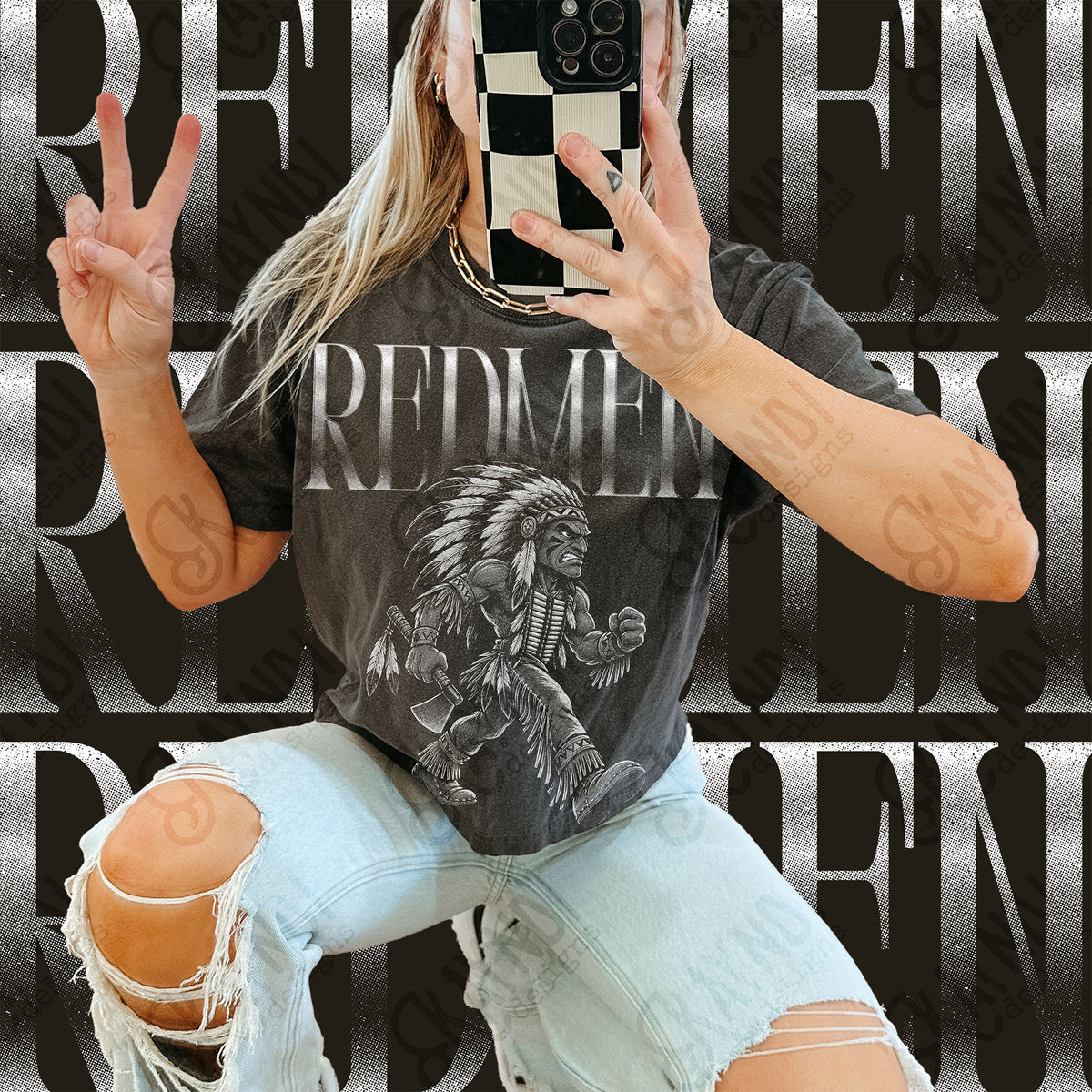 Halftone Redmen 4 Top design mockup