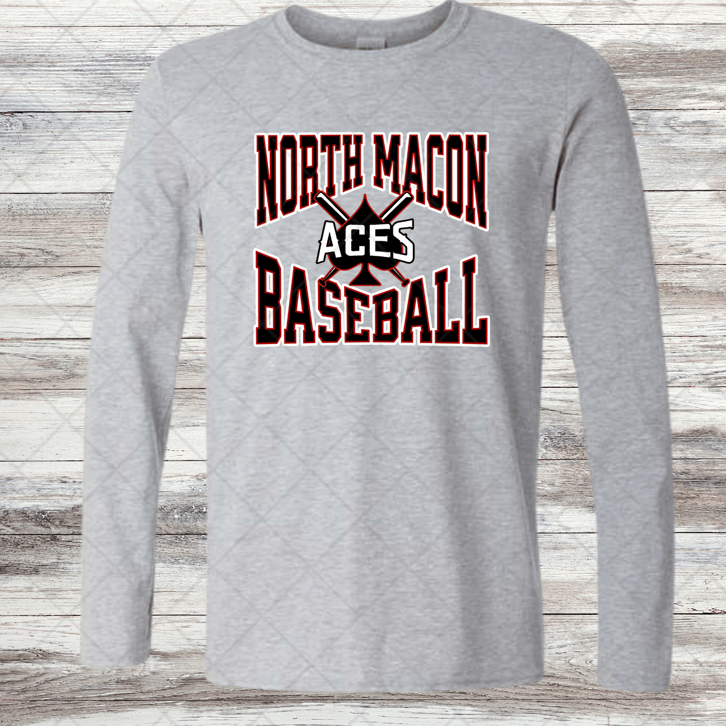 Aces- Design 4- Long Sleeve- Cotton or Dri-Fit