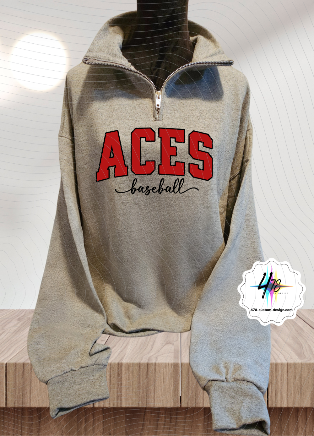 Aces- 1/4 Zip Fleece-Women Design