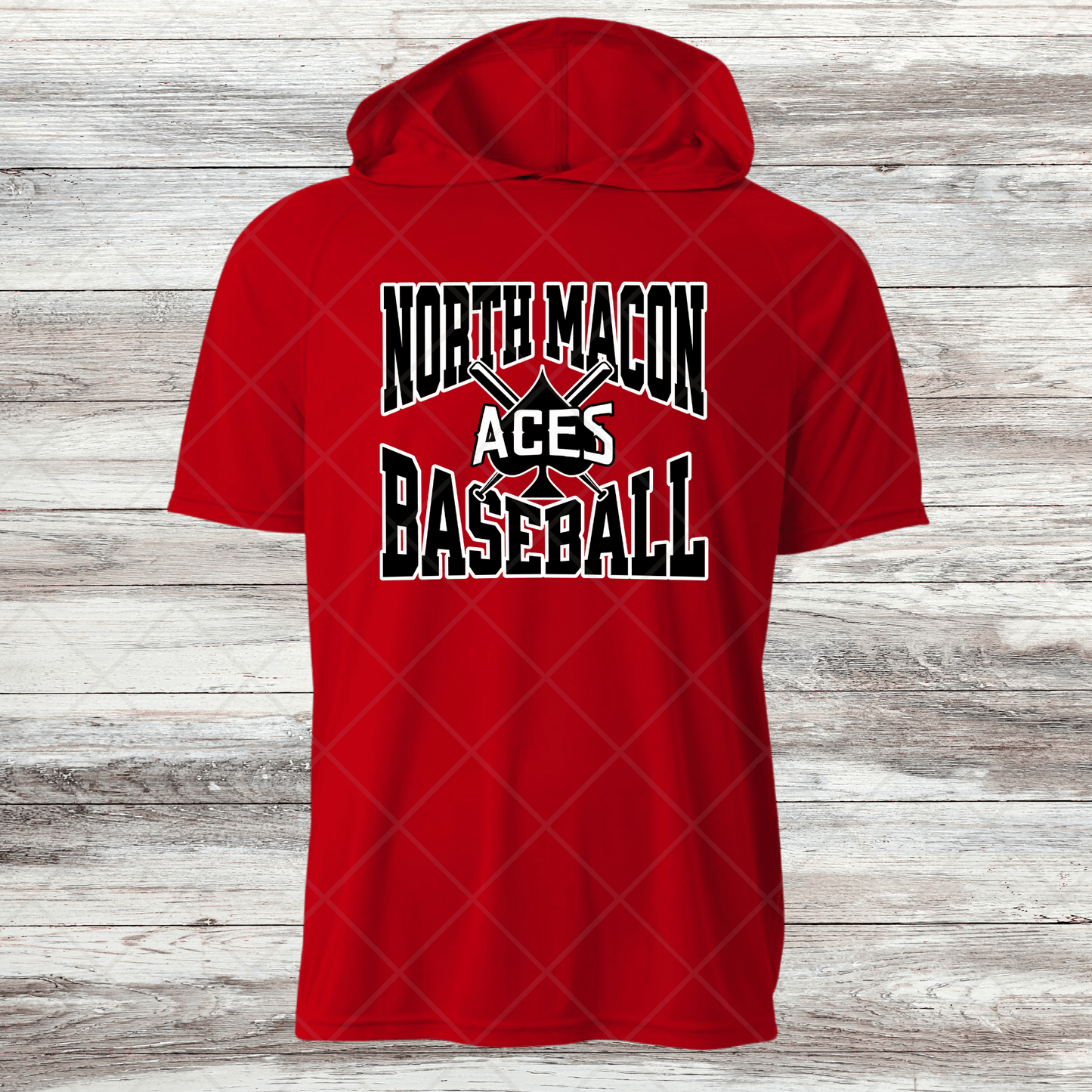 Aces-Design 4- Dri Fit Shirts w/ Hoods- Short and Long Sleeve