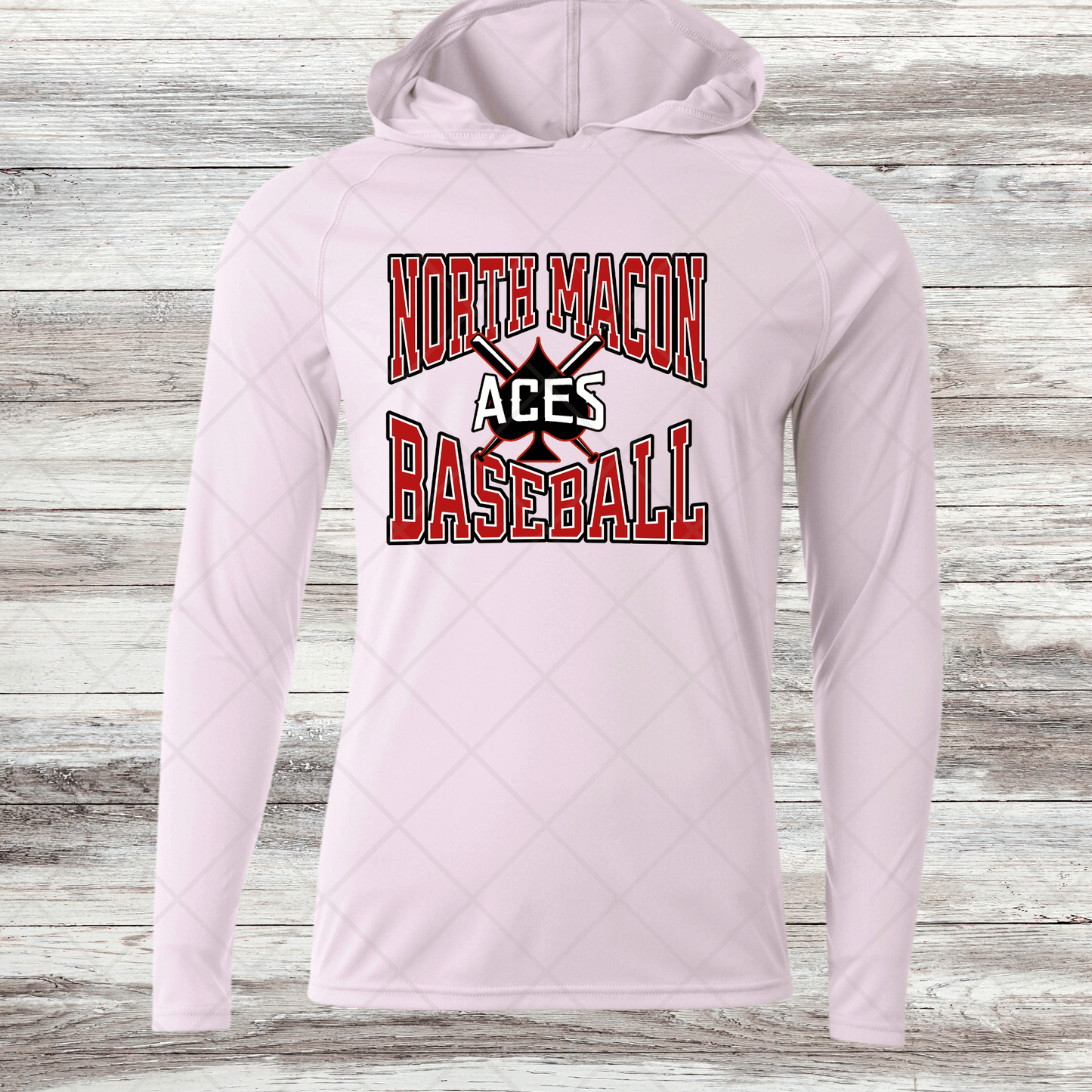Aces-Design 4- Dri Fit Shirts w/ Hoods- Short and Long Sleeve