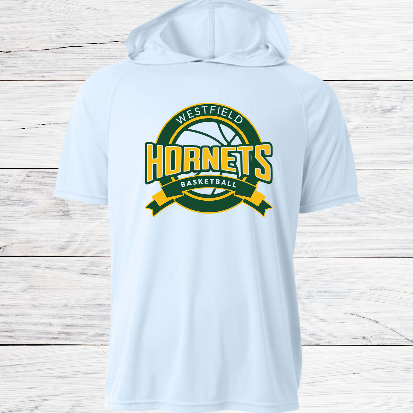 Westfield-Basketball Design A- Dri Fit Shirt w/ Hoods-Short and Long Sleeve