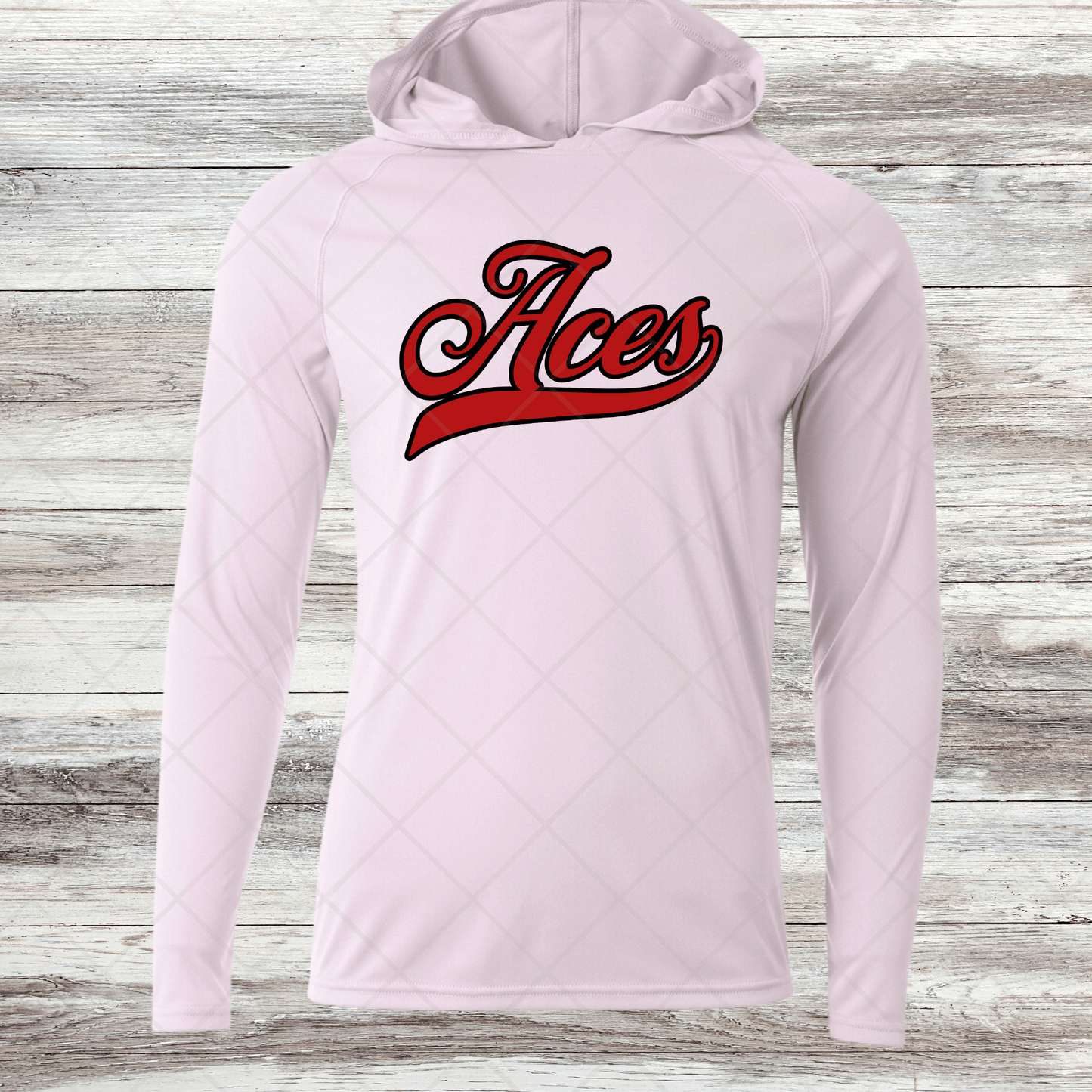Aces-Design 3 Dri Fit Shirts w/ Hoods- Short and Long Sleeve