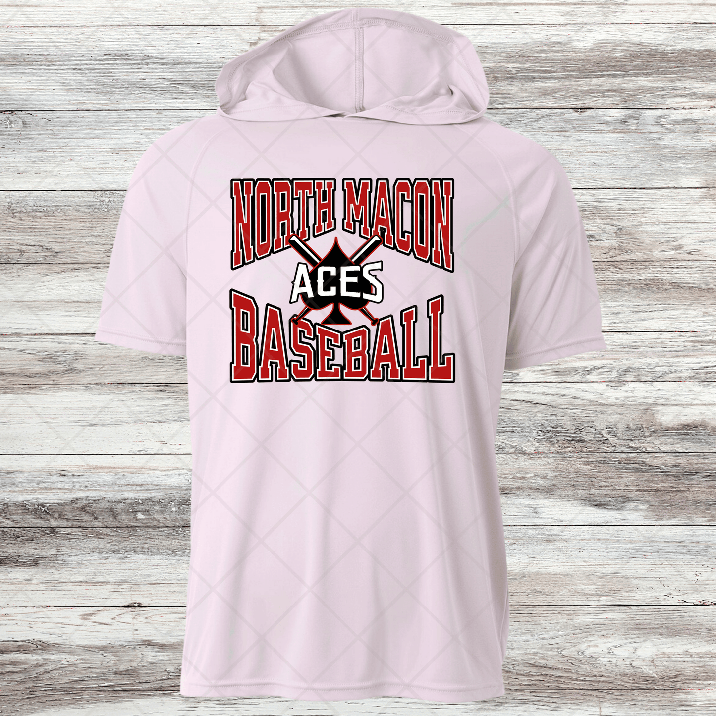 Aces-Design 4- Dri Fit Shirts w/ Hoods- Short and Long Sleeve