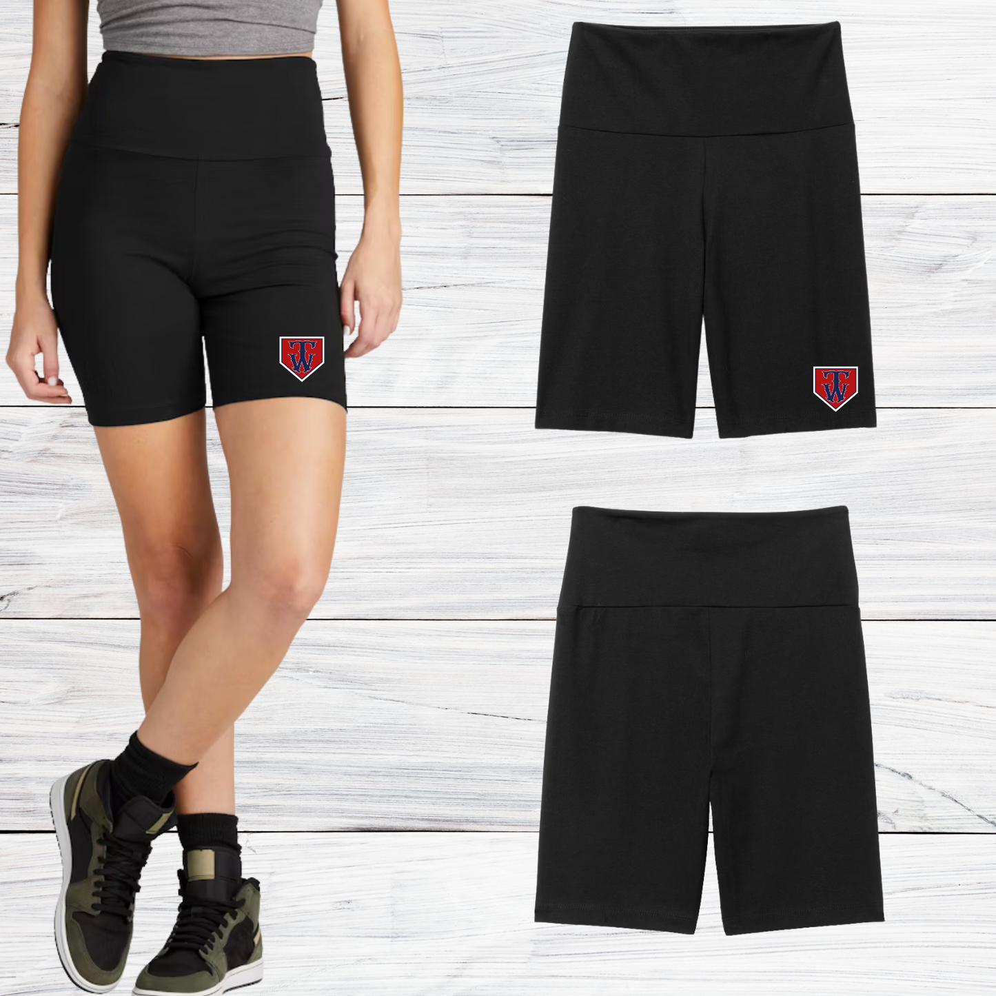 War-Town Fastpitch Women's High Waisted Biker Short 7"