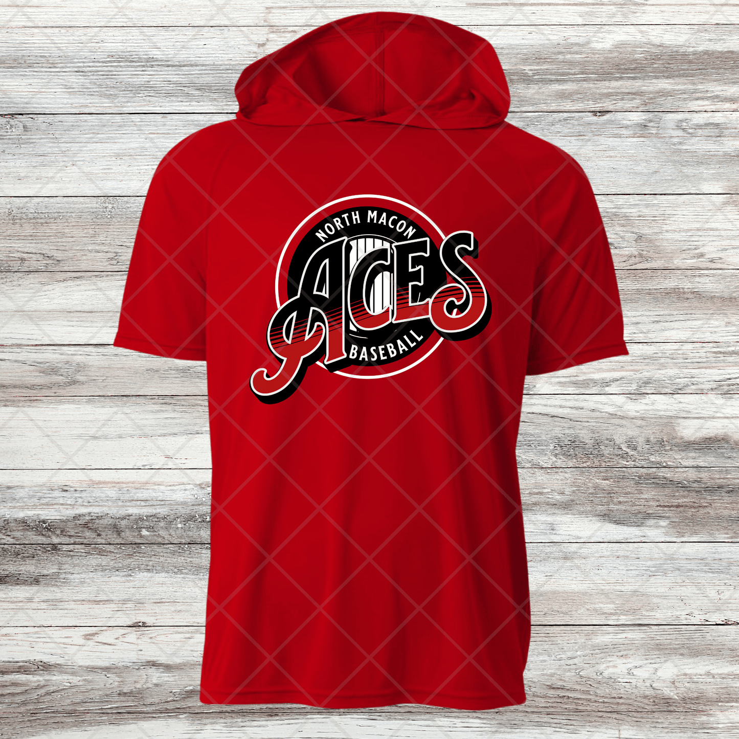 Aces-Design 5- Dri Fit Shirts w/ Hoods- Short and Long Sleeve