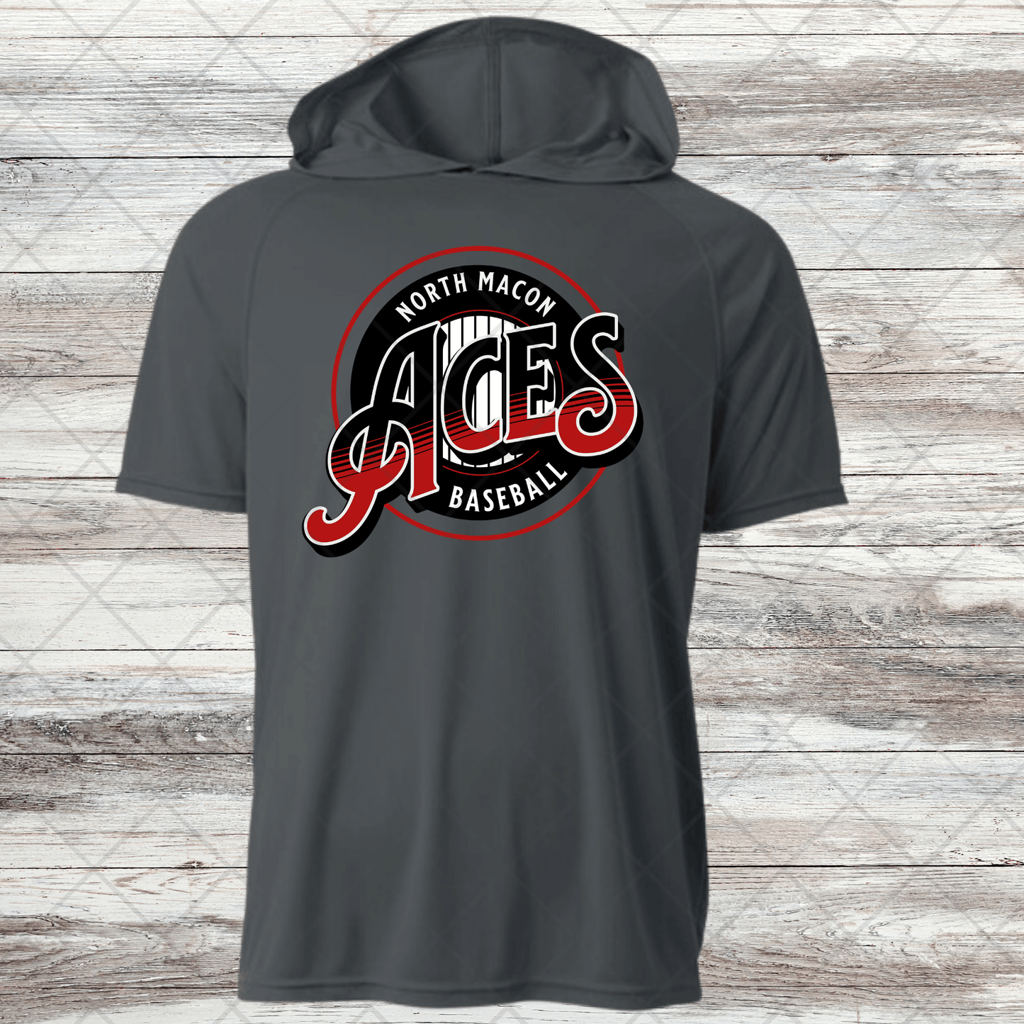 Aces-Design 5- Dri Fit Shirts w/ Hoods- Short and Long Sleeve