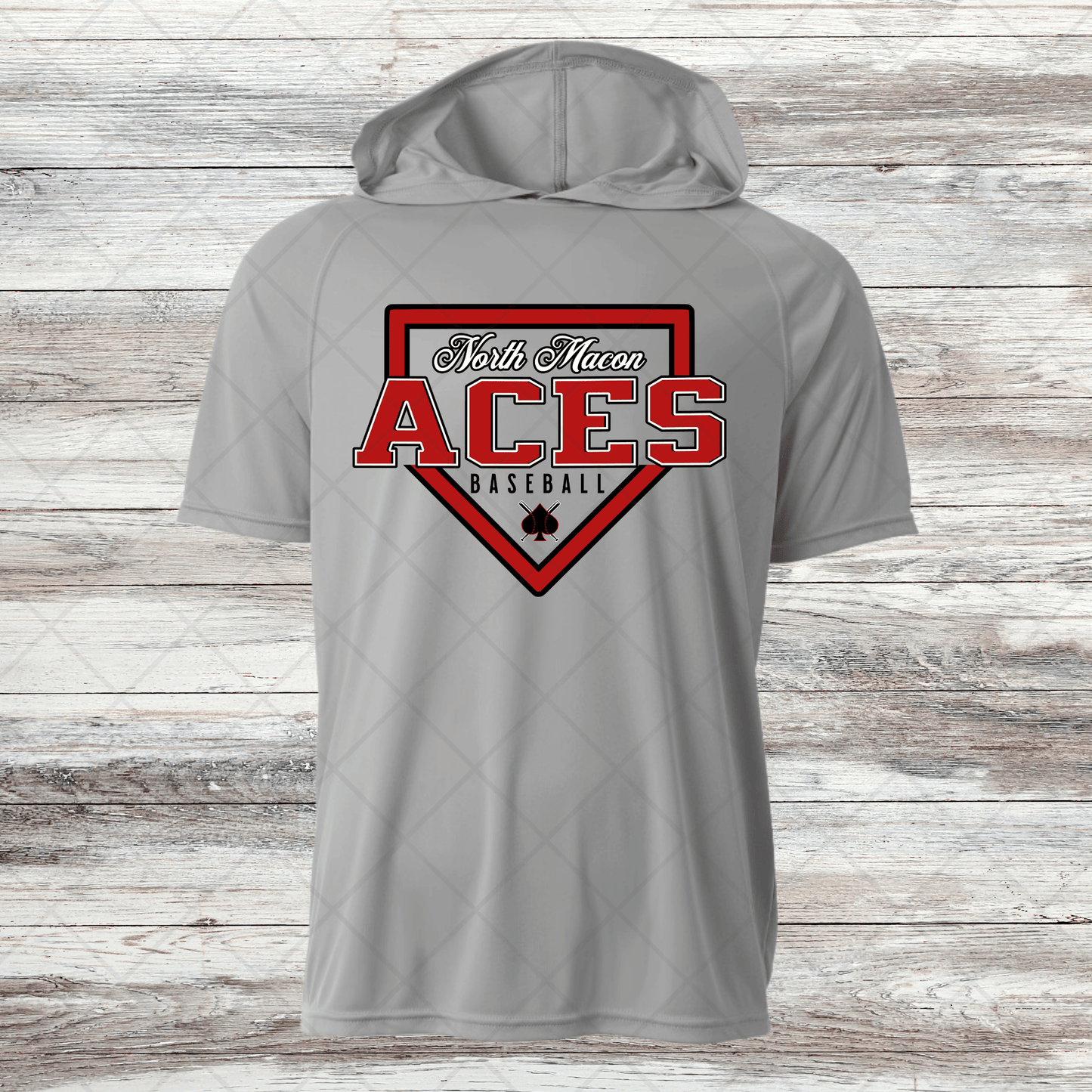 Aces-Design 2- Dri Fit Shirts w/ Hoods- Short and Long Sleeve