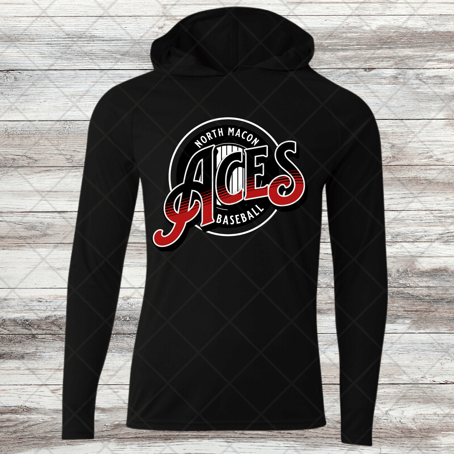 Aces-Design 5- Dri Fit Shirts w/ Hoods- Short and Long Sleeve