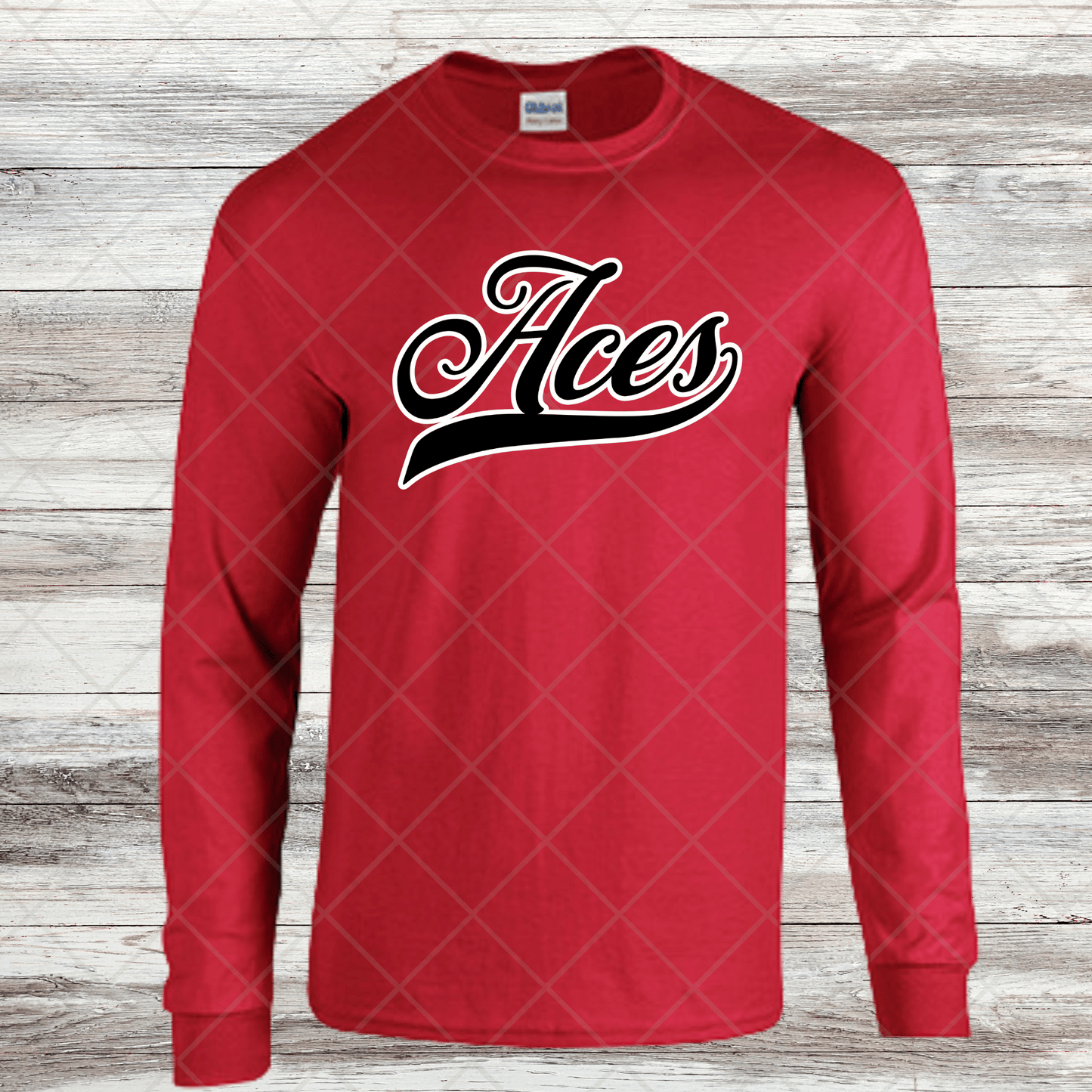 Aces- Design 3- Long Sleeve- Cotton or Dri-Fit