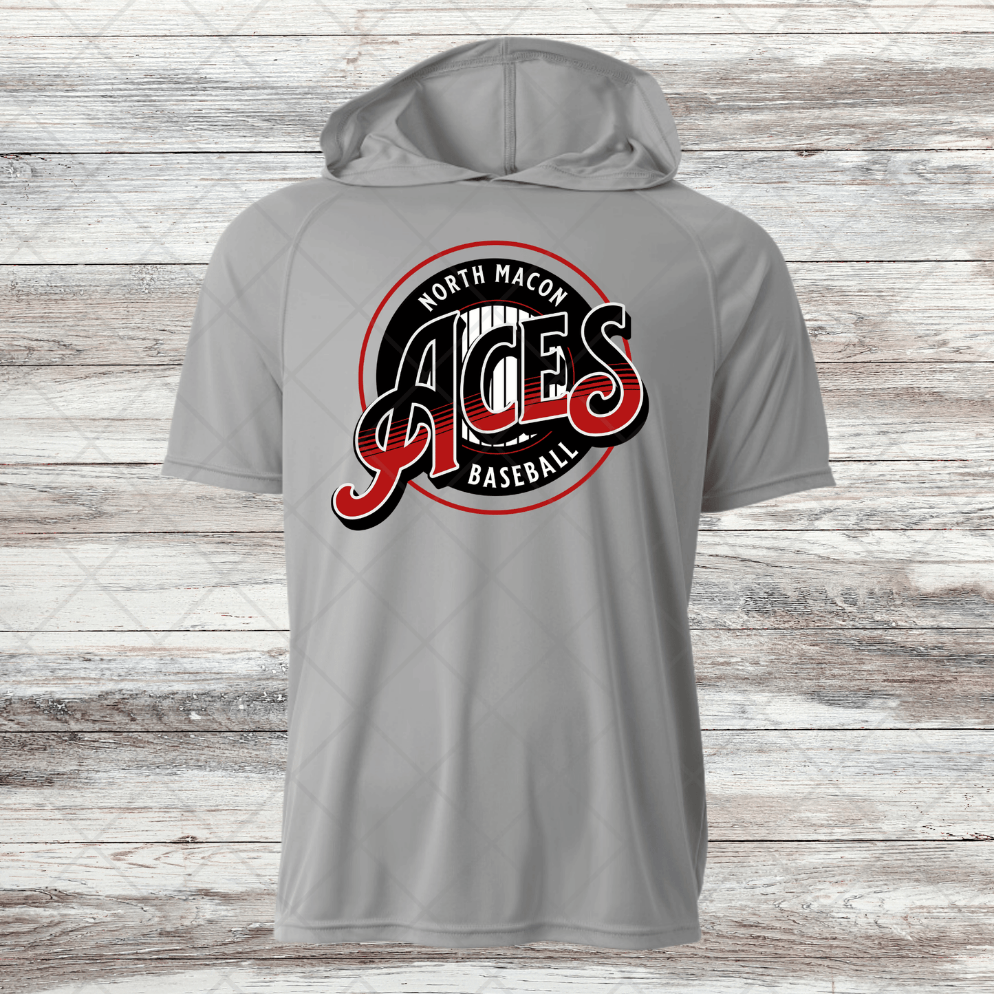 Aces-Design 5- Dri Fit Shirts w/ Hoods- Short and Long Sleeve