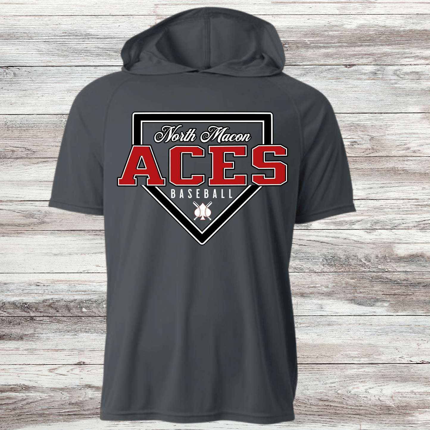 Aces-Design 2- Dri Fit Shirts w/ Hoods- Short and Long Sleeve