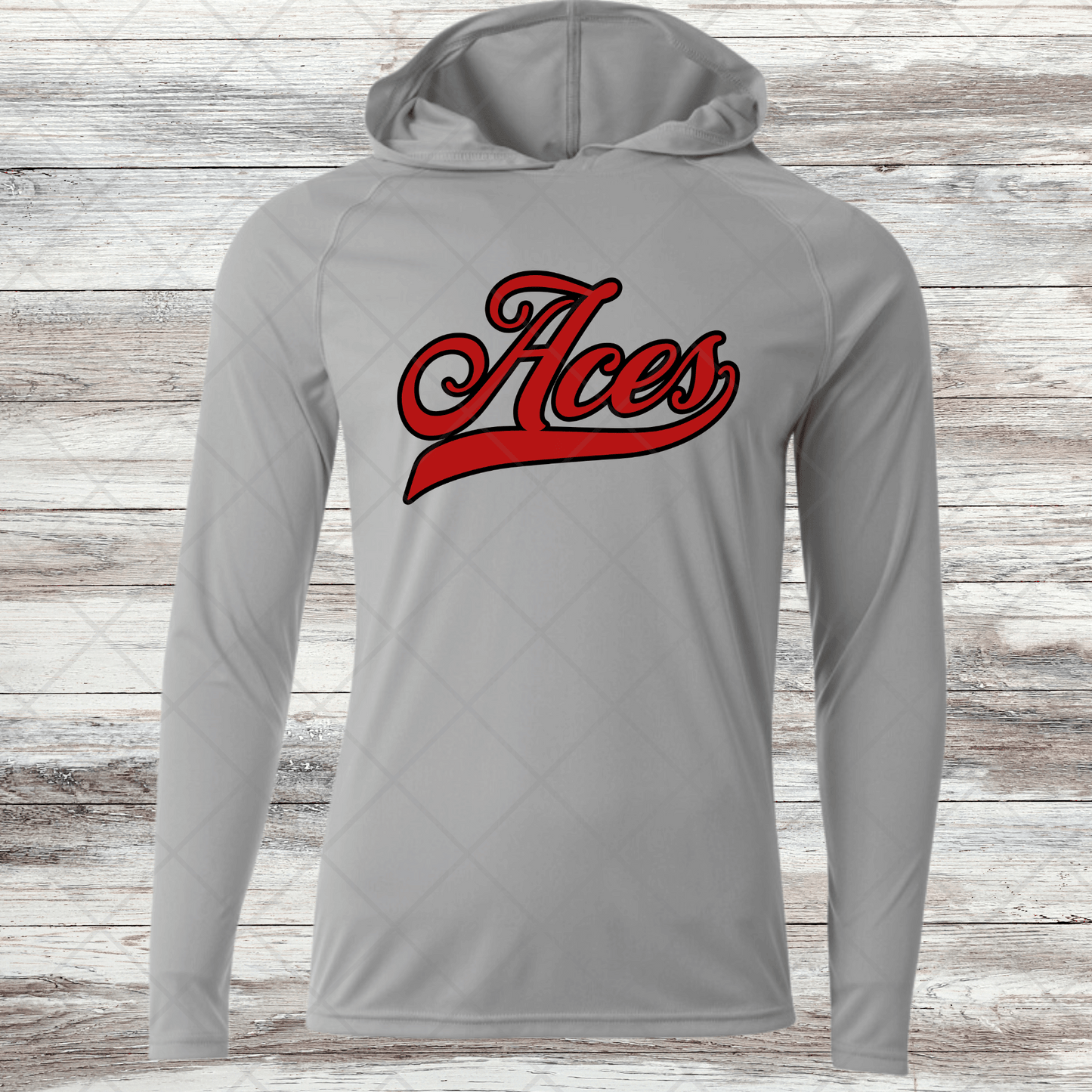 Aces-Design 3 Dri Fit Shirts w/ Hoods- Short and Long Sleeve