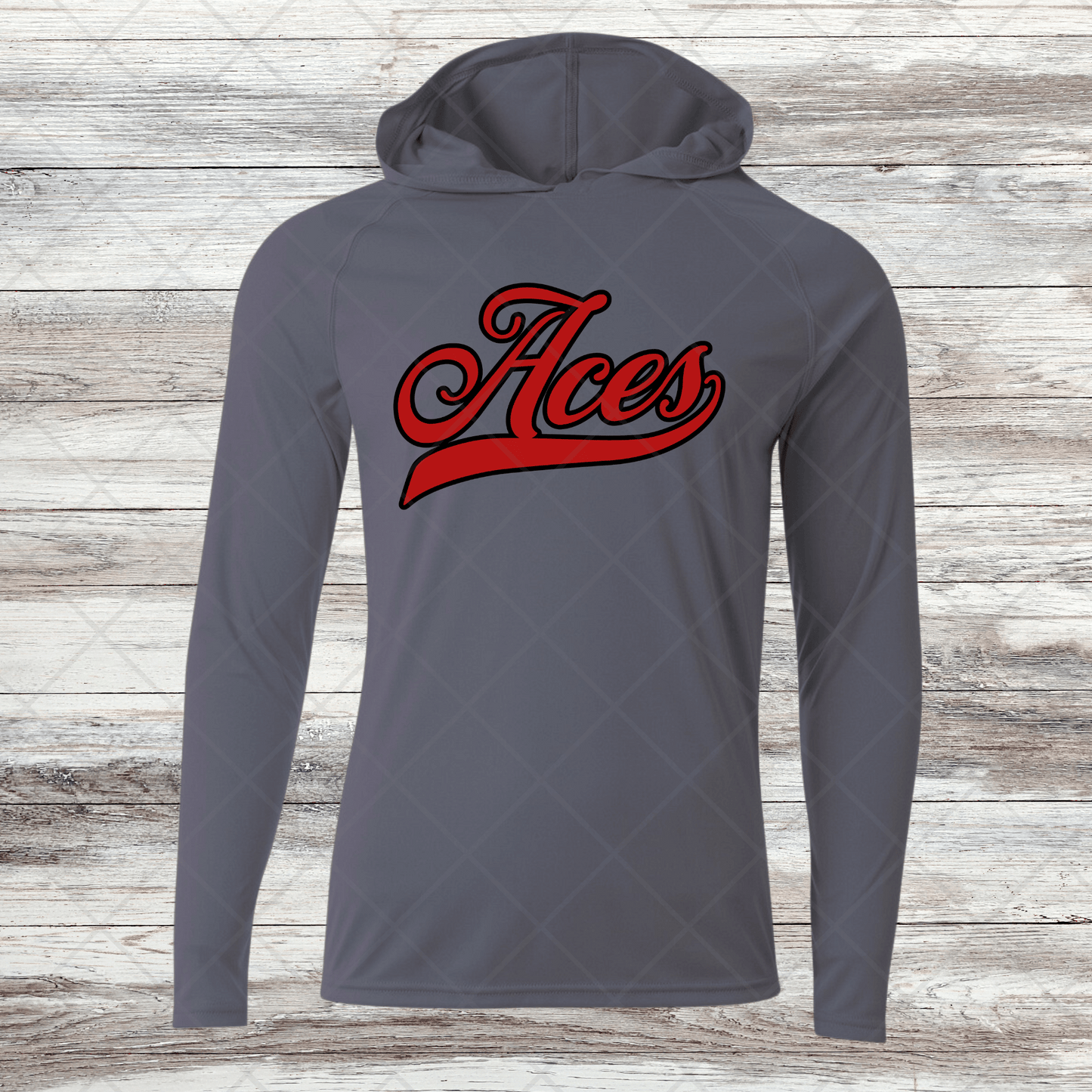 Aces-Design 3 Dri Fit Shirts w/ Hoods- Short and Long Sleeve