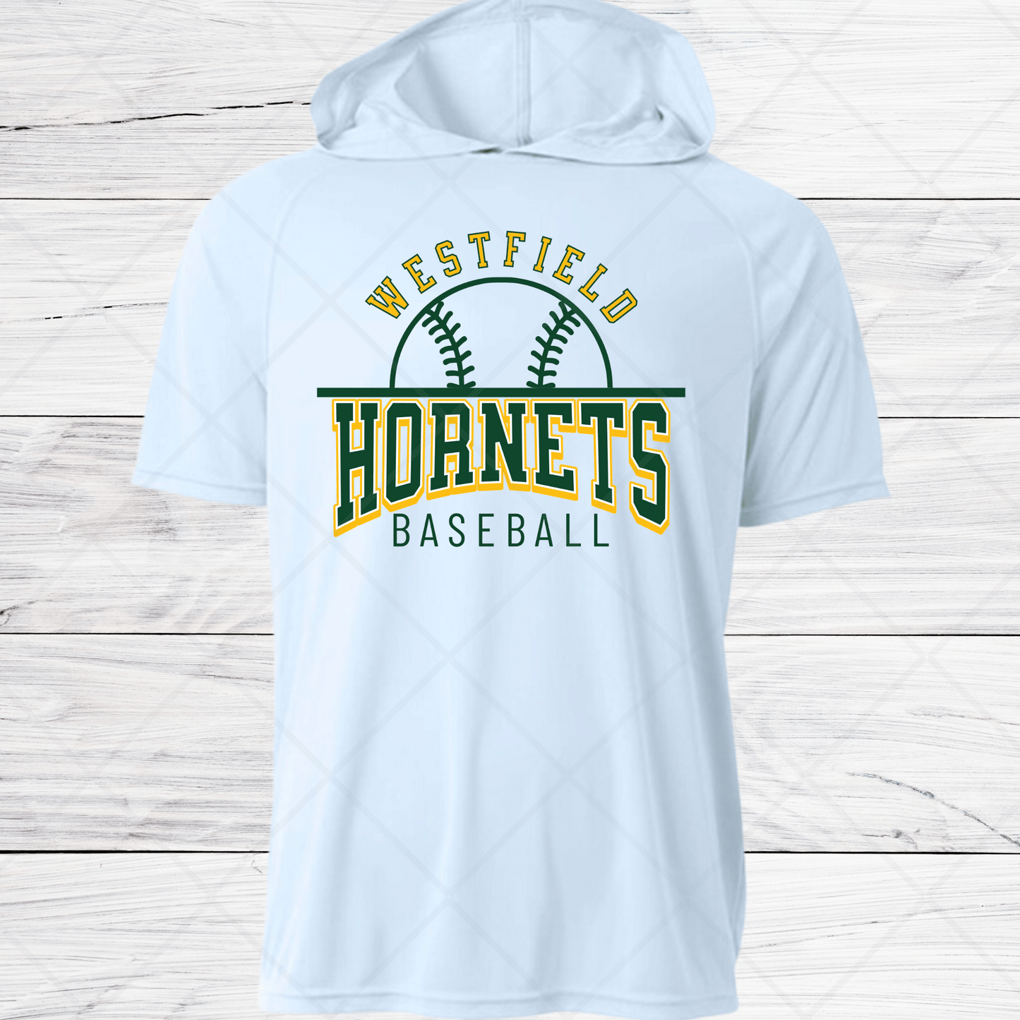 Westfield Baseball-Design A- Dri Fit Shirt w/ Hoods-Short and Long Sleeve