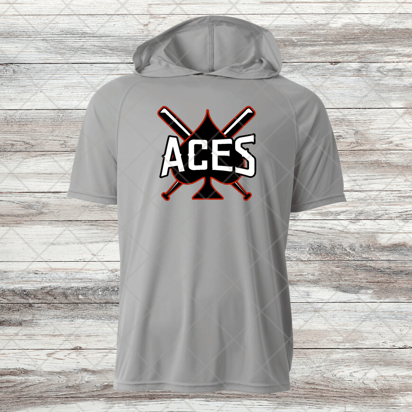 Aces-Design 1- Dri Fit Shirts w/ Hoods- Short and Long Sleeve