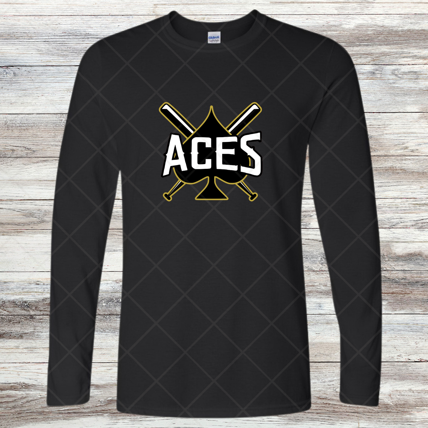 Aces- Design 1- Long Sleeve- Cotton or Dri-Fit