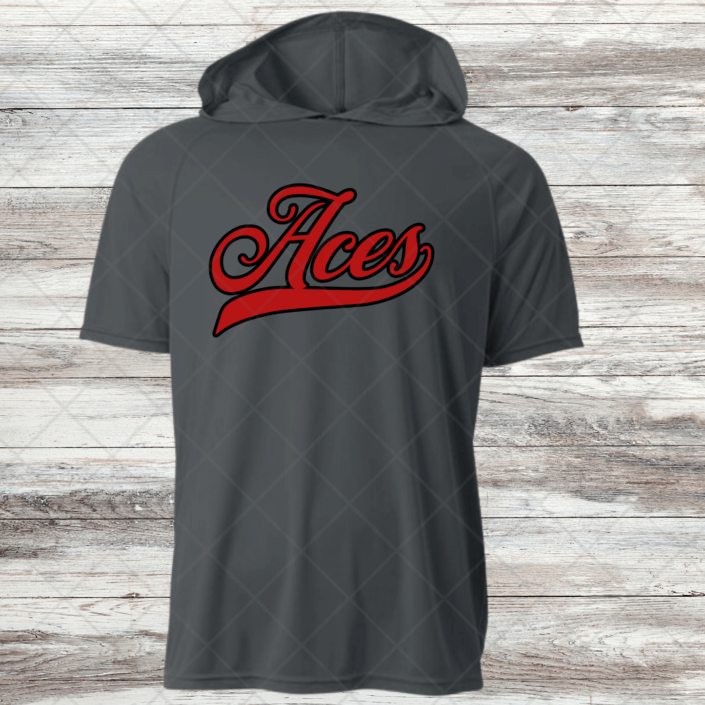 Aces-Design 3 Dri Fit Shirts w/ Hoods- Short and Long Sleeve