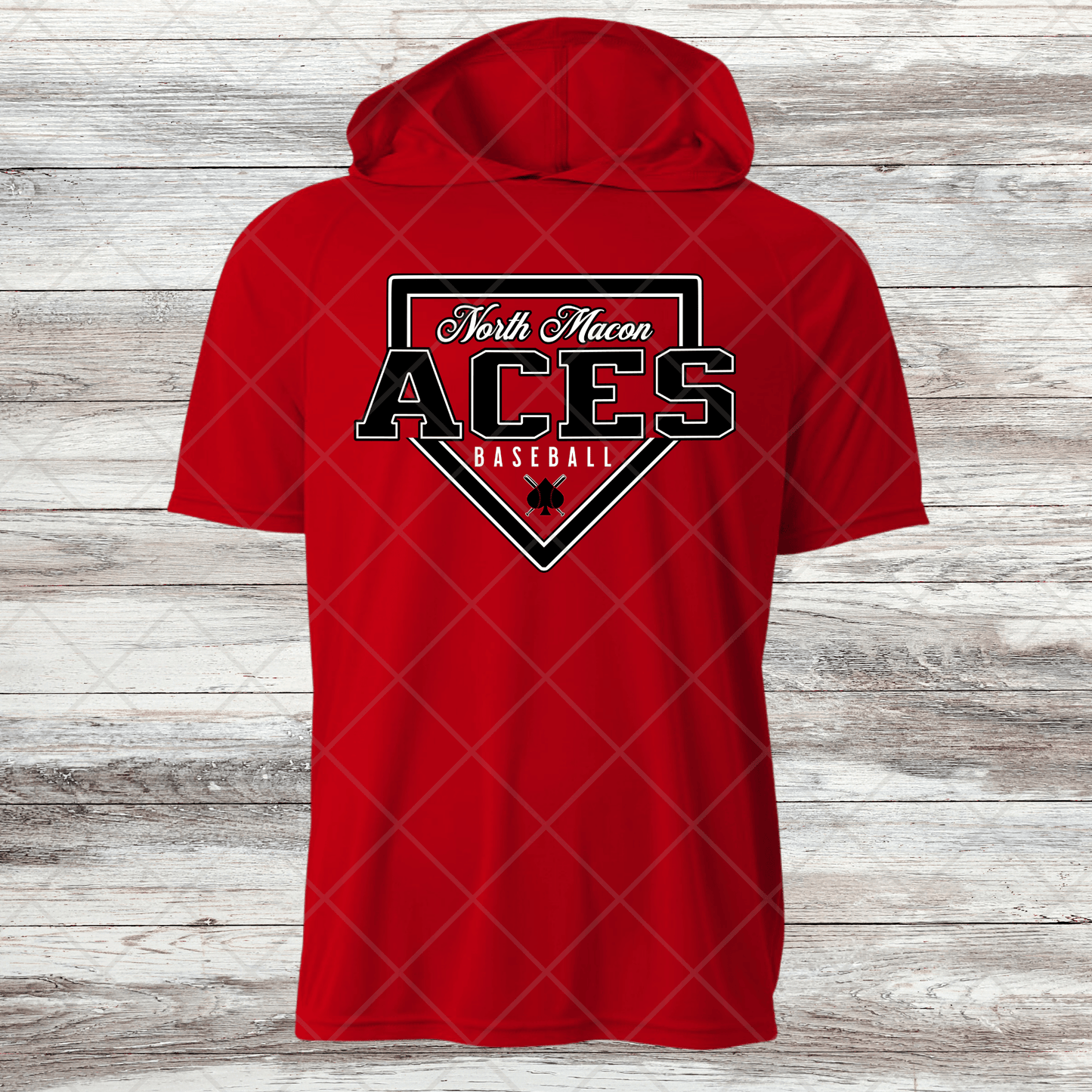 Aces-Design 2- Dri Fit Shirts w/ Hoods- Short and Long Sleeve