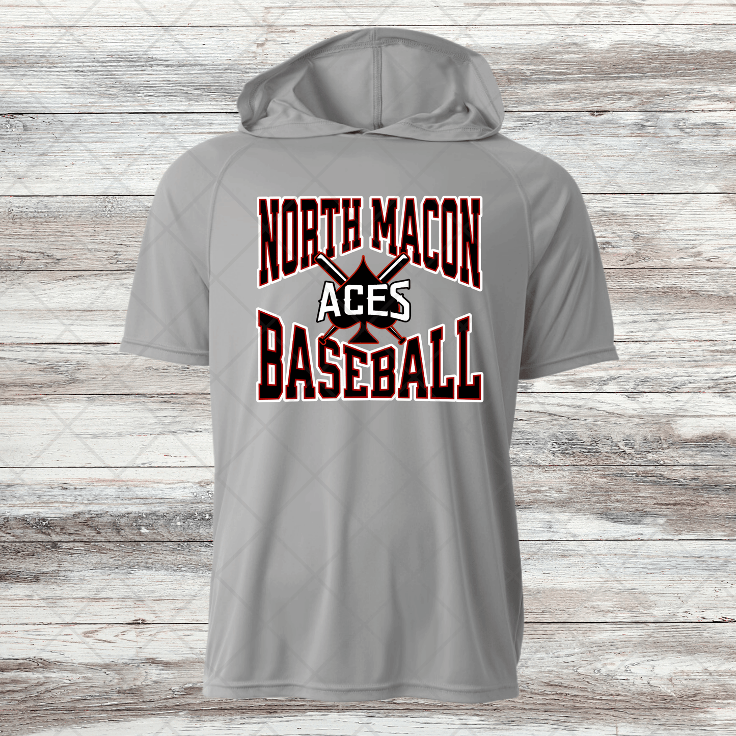 Aces-Design 4- Dri Fit Shirts w/ Hoods- Short and Long Sleeve
