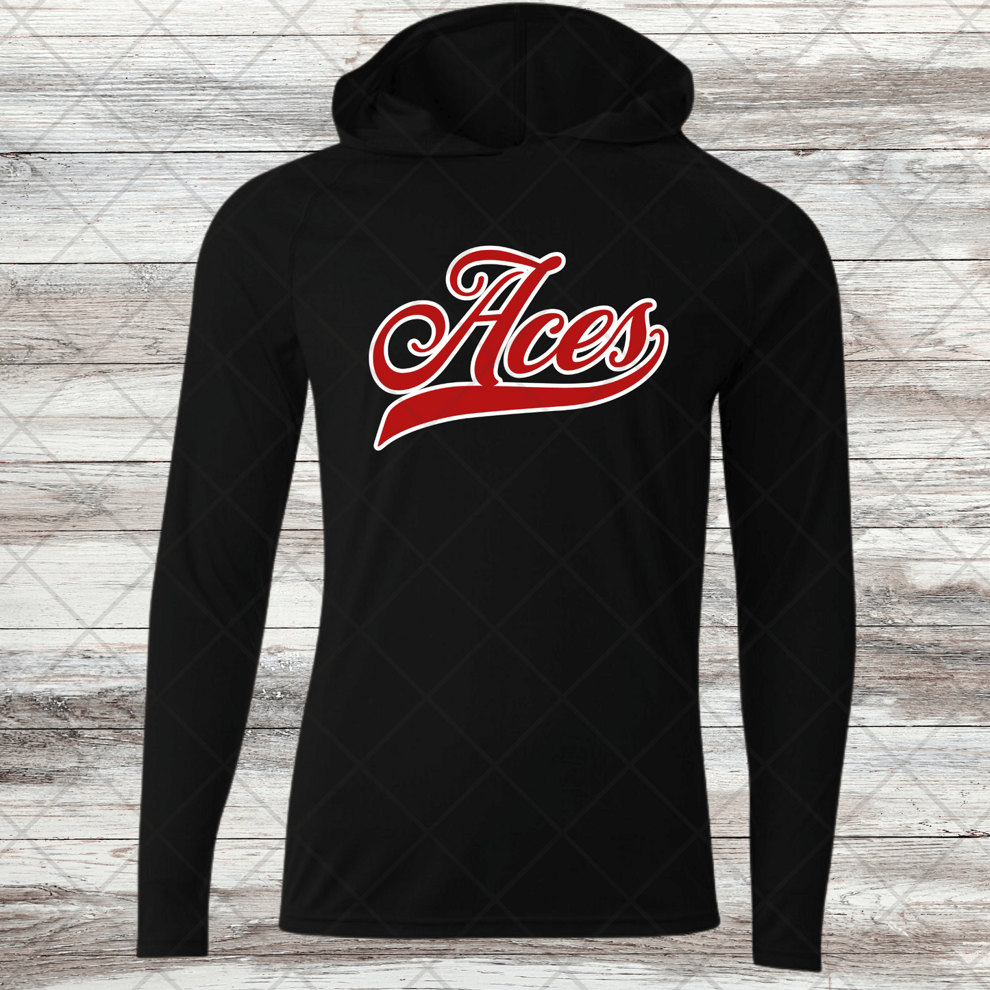 Aces-Design 3 Dri Fit Shirts w/ Hoods- Short and Long Sleeve