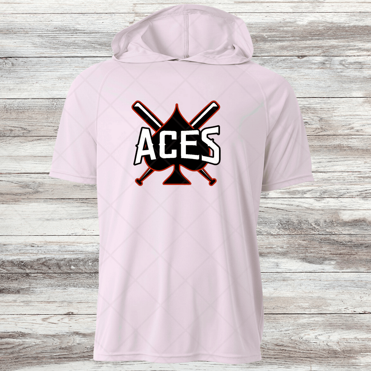 Aces-Design 1- Dri Fit Shirts w/ Hoods- Short and Long Sleeve